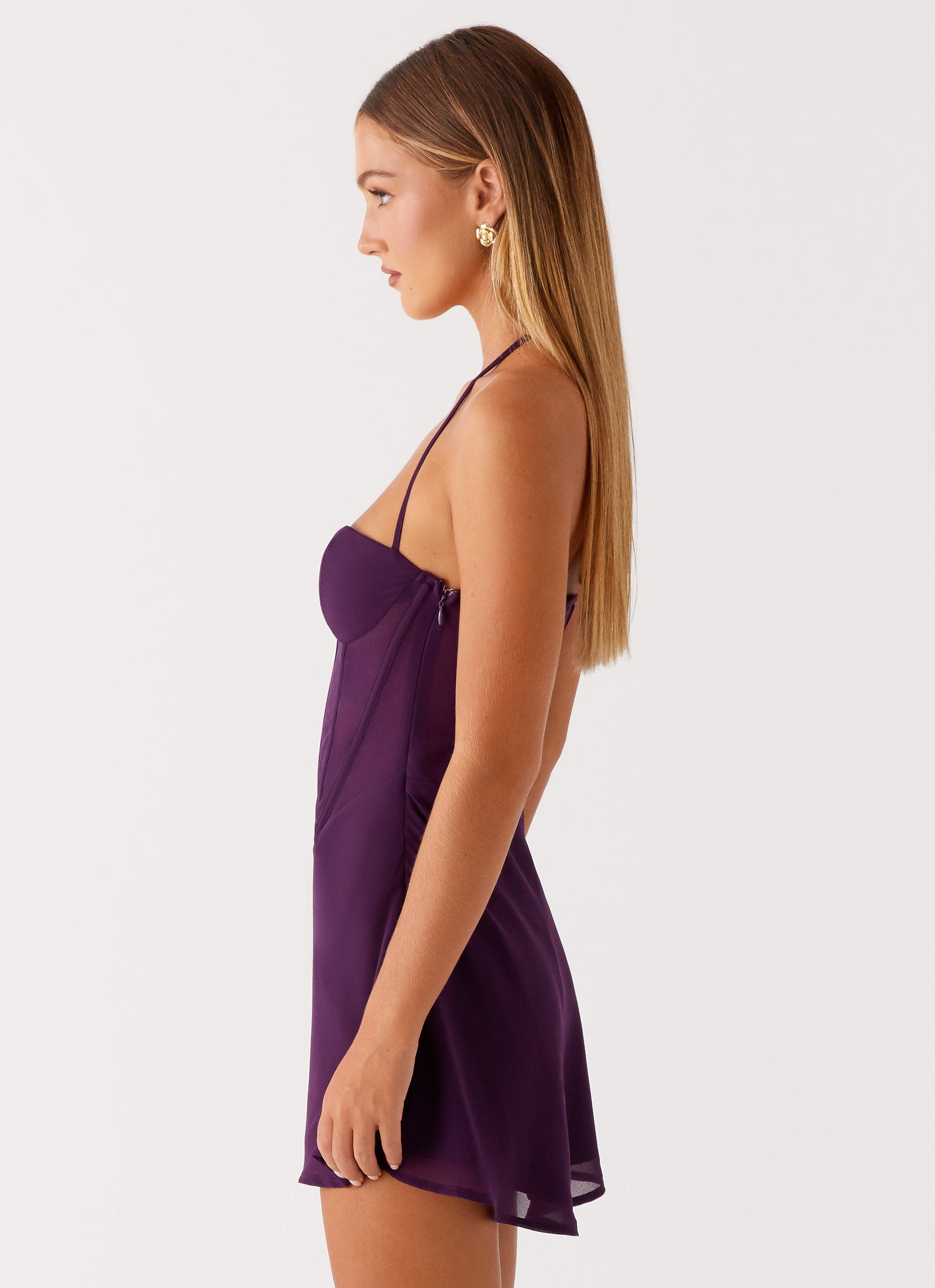 Gabrietta Mini Dress - Plum Plum / US 12 Gabrietta Mini Dress - Plum Plum / US 12