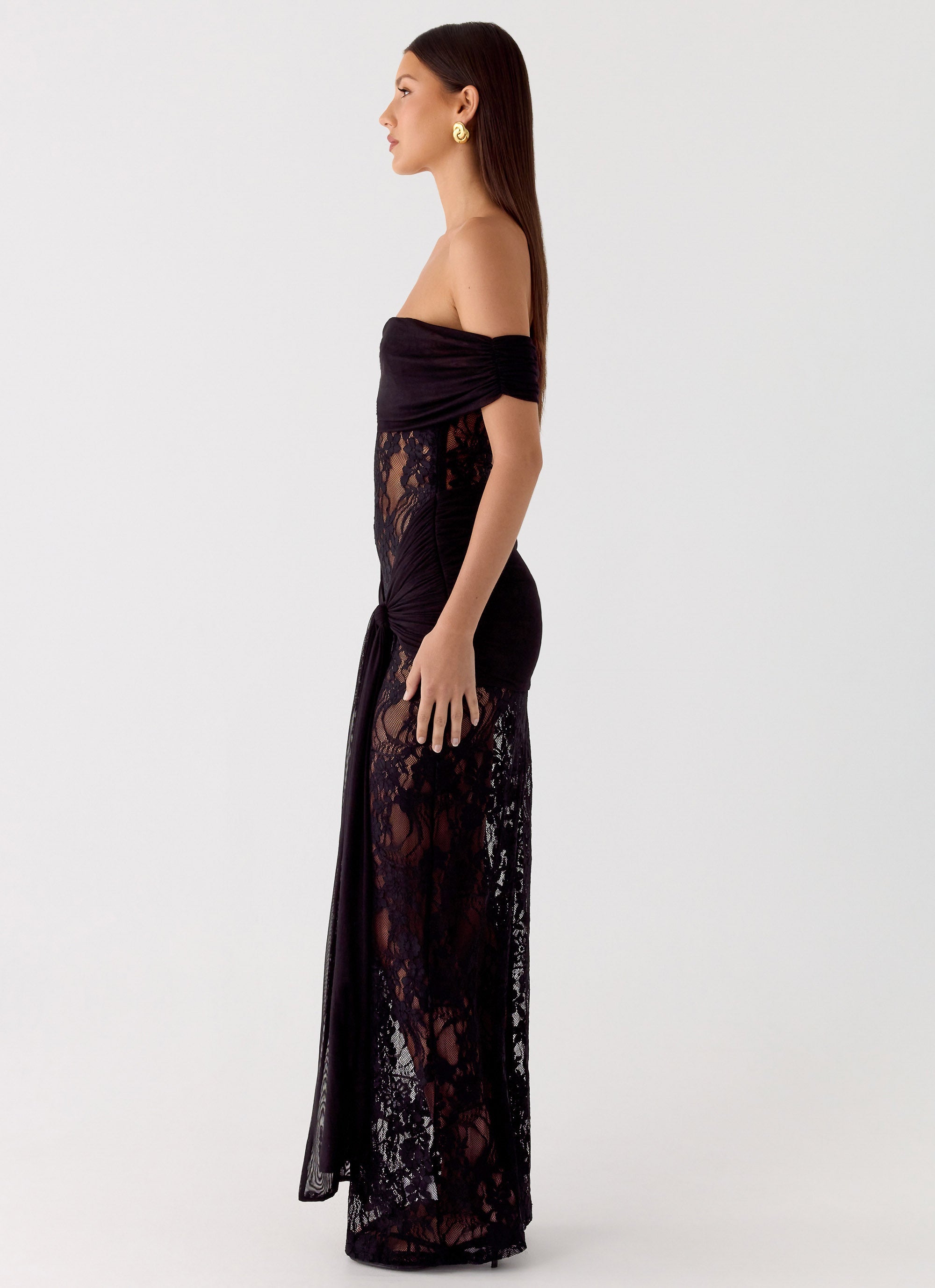 the gracie knit mini dress black Princess Polly