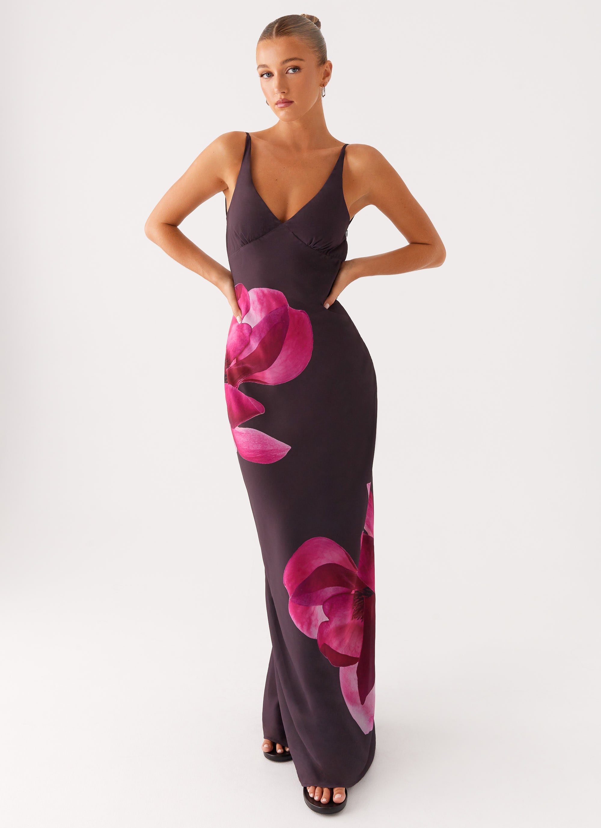 hawthorne maxi dress dark chocolate HAWTHORNE MAXI DRESS | DARK CHOCOLATE