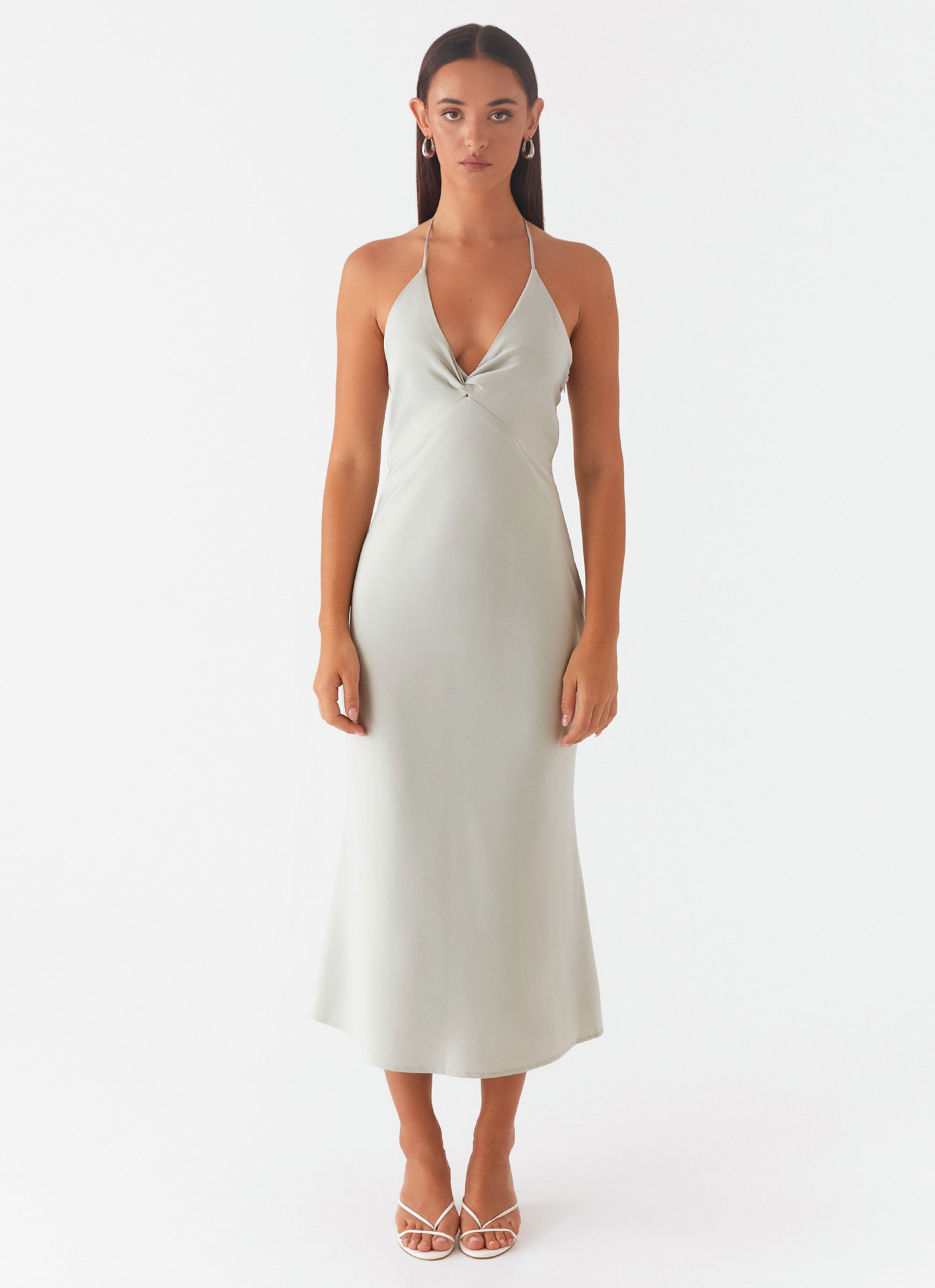 midi dress sage High Note Midi Dress