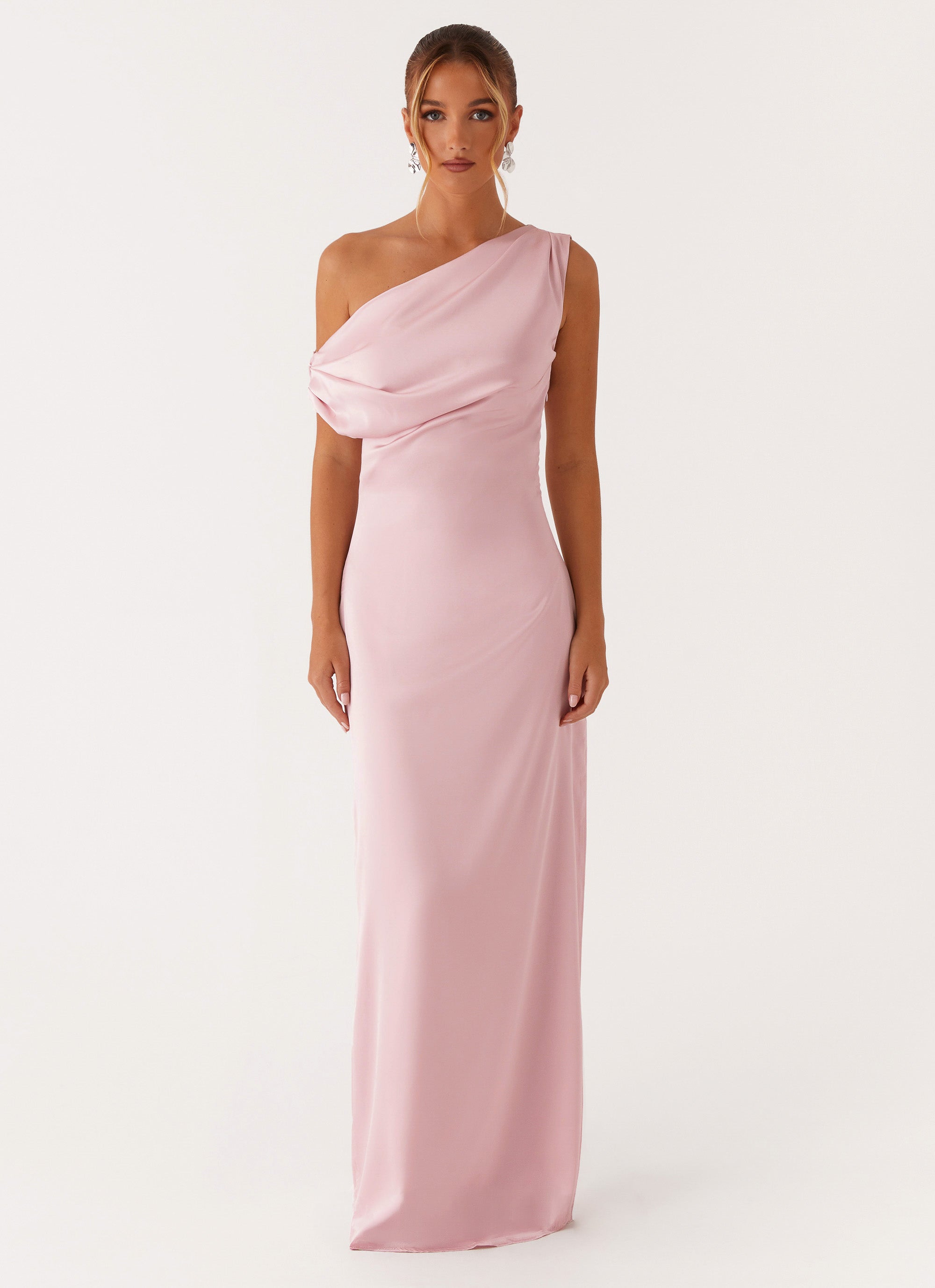 Heart of Glass Satin Maxi Dress - Pink Pink / US 8 Heart of Glass Satin Maxi Dress - Pink Pink / US 8