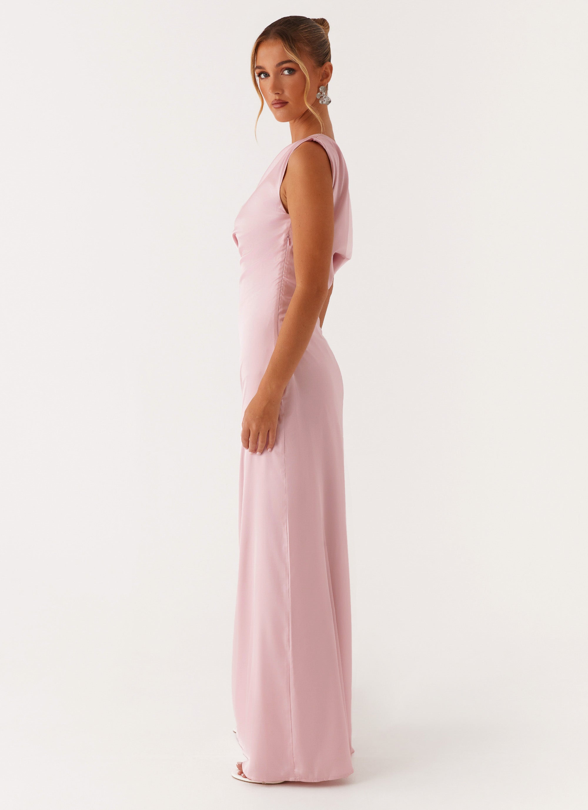 Heart Of Glass Satin Maxi Dress - Pink Peppermayo US Heart Of Glass Satin Maxi Dress - Pink Peppermayo US