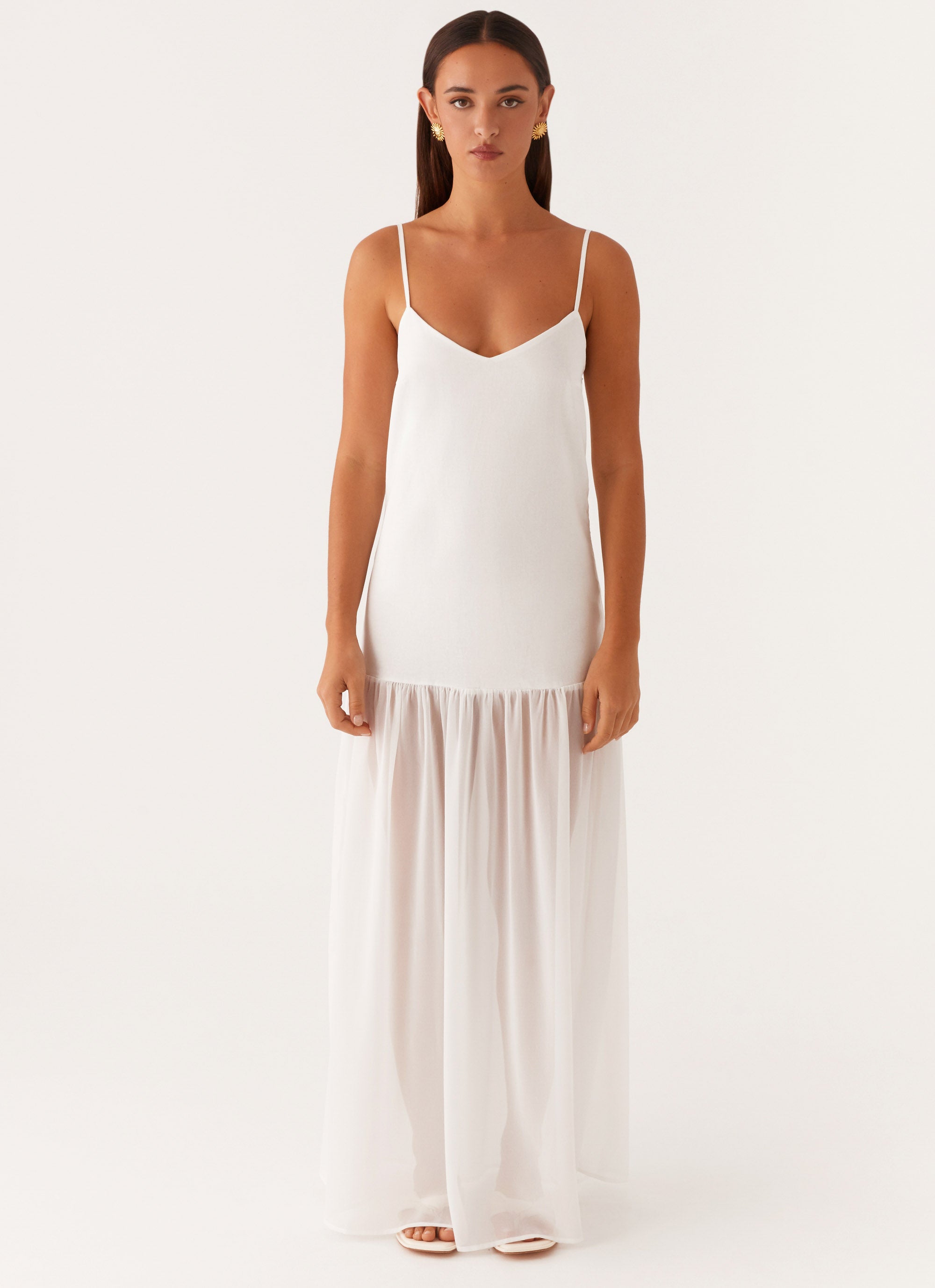 Heavenly Linen Maxi Dress - White White / US 18 Heavenly Linen Maxi Dress - White White / US 18