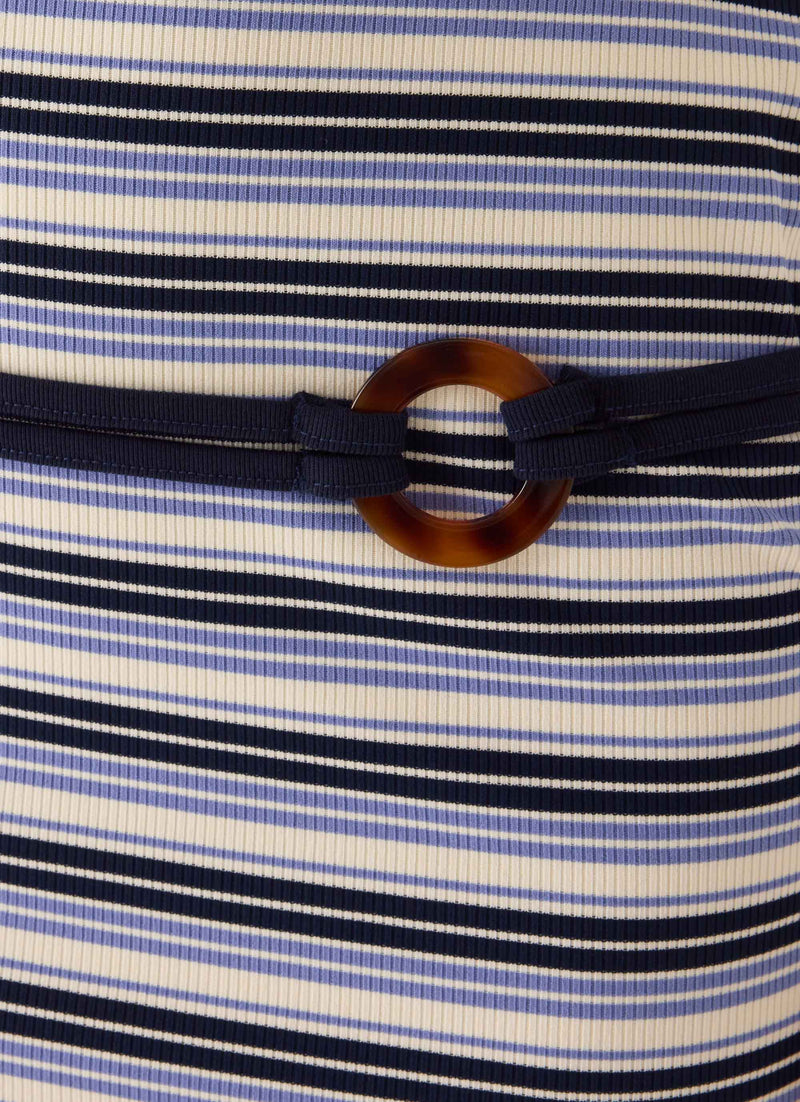 Here All Night Mini Dress - Blue Stripe