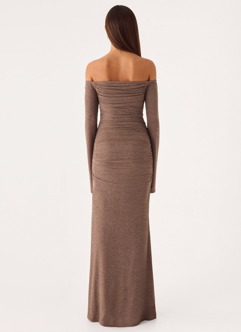 Hollywood Action Maxi Dress - Taupe