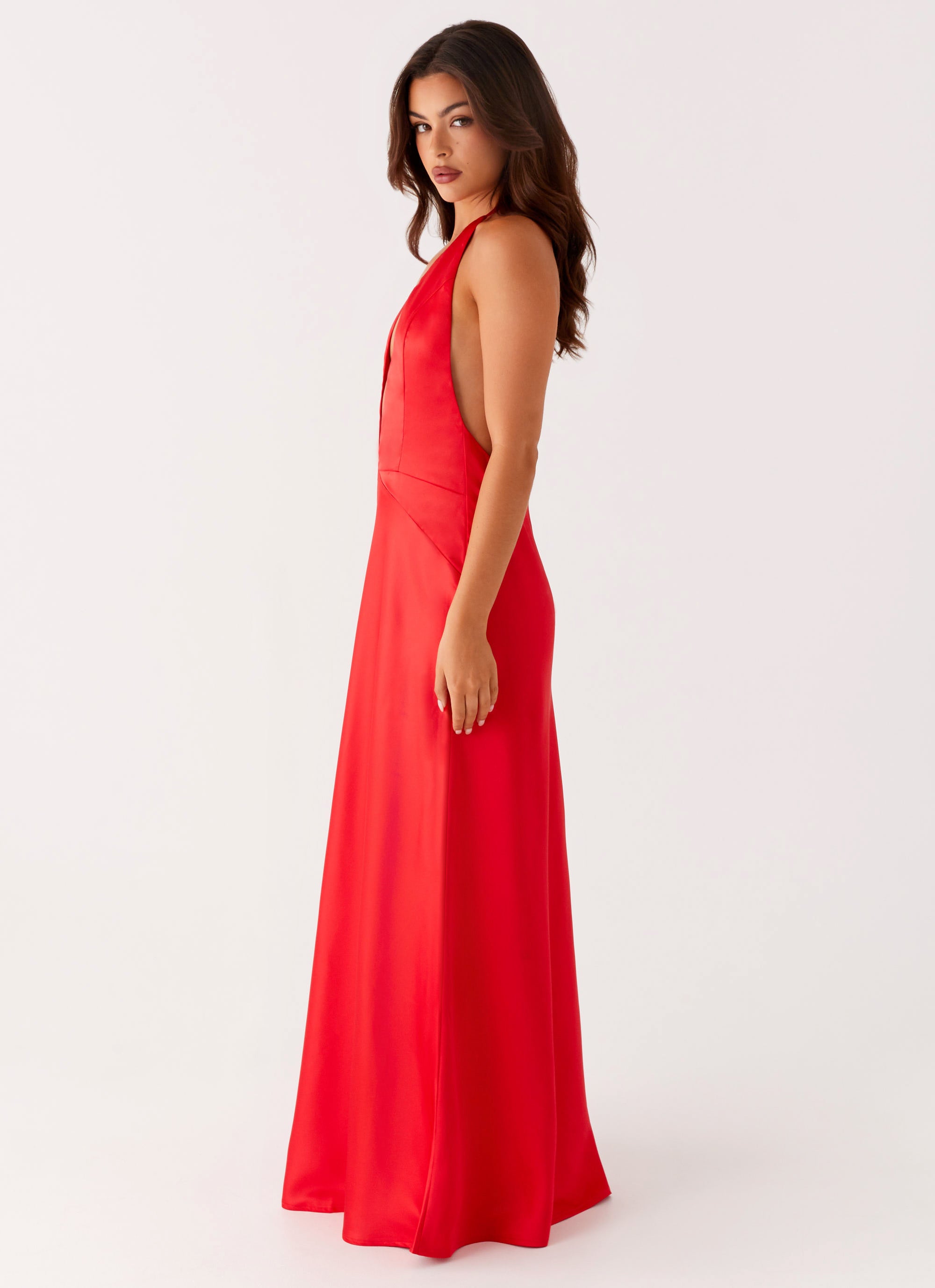 fitted red maxi dress Long Red Dress, Long Wrap Dress, Red 3/4 Sleeve Gown, Red Long Sleeve Maxi Dress, Convertible Wrap Dress, Red Long Dress, Red Evening Dress