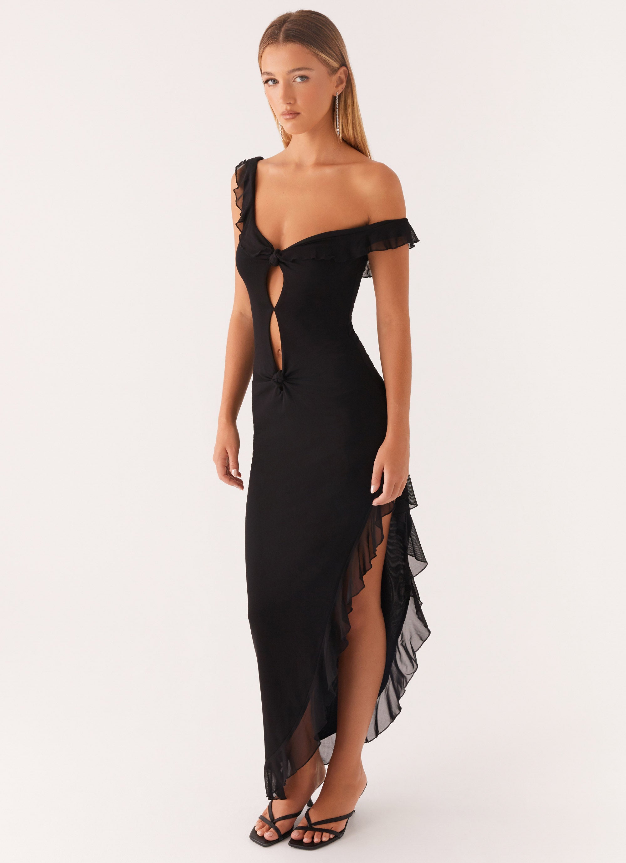 Impossible Cut Out Midi Dress - Black Peppermayo US Impossible Cut Out Midi Dress - Black Peppermayo US