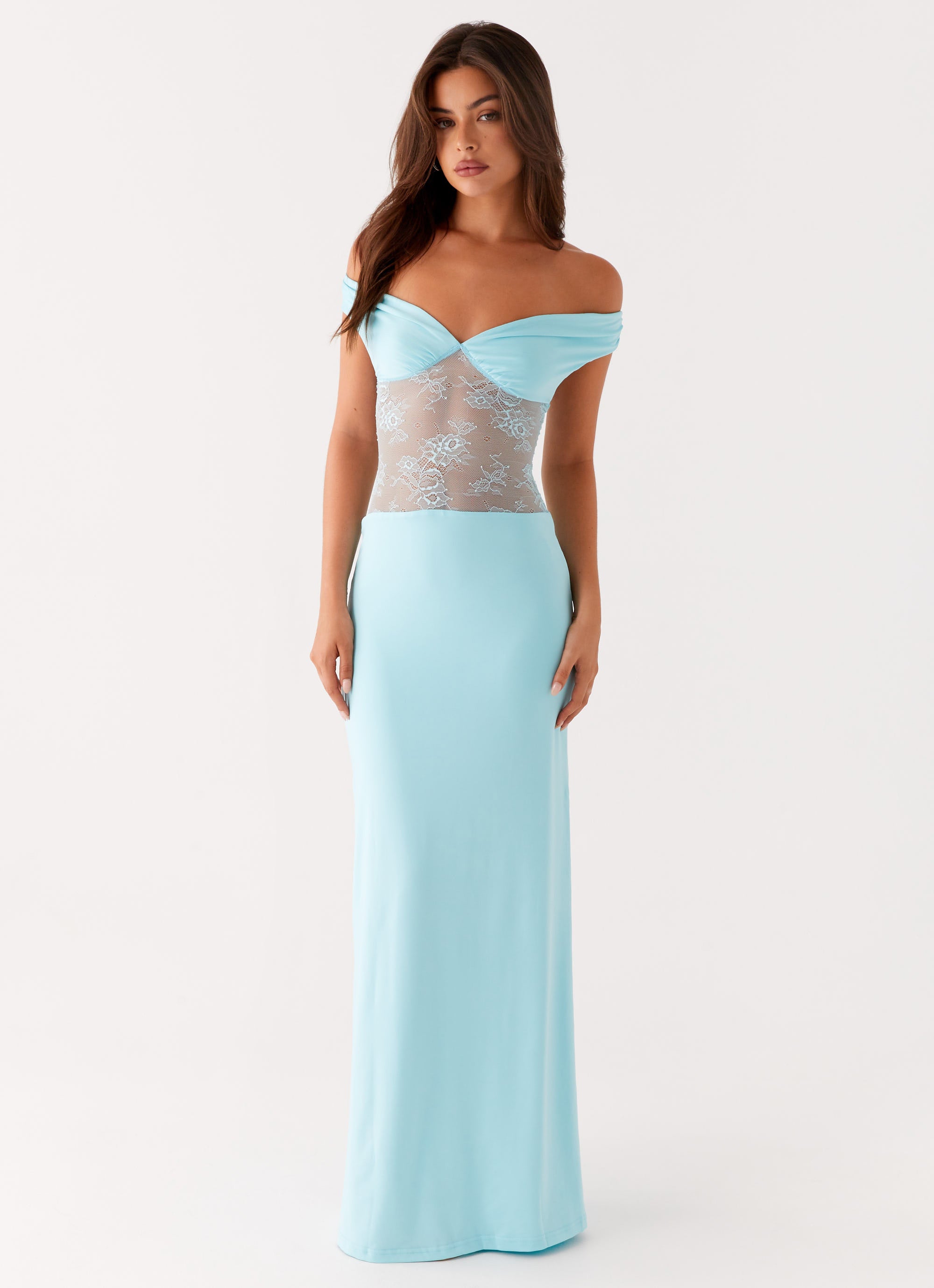 Infatuation Lace Maxi Dress - Turquoise Turquoise / US 10 Infatuation Lace Maxi Dress - Turquoise Turquoise / US 10