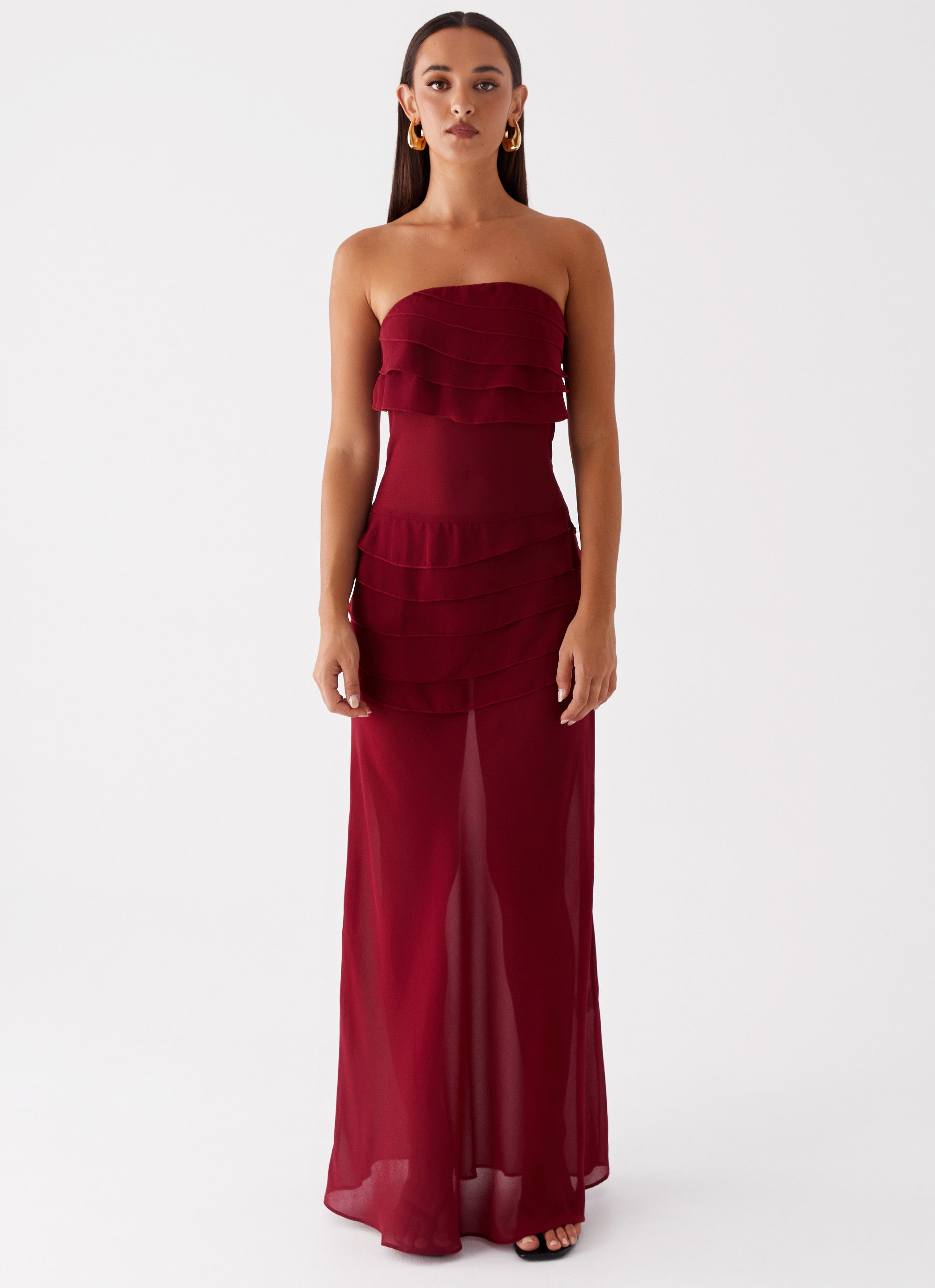Into The Night Maxi Dress - Cherry Red Peppermayo US Into The Night Maxi Dress - Cherry Red Peppermayo US