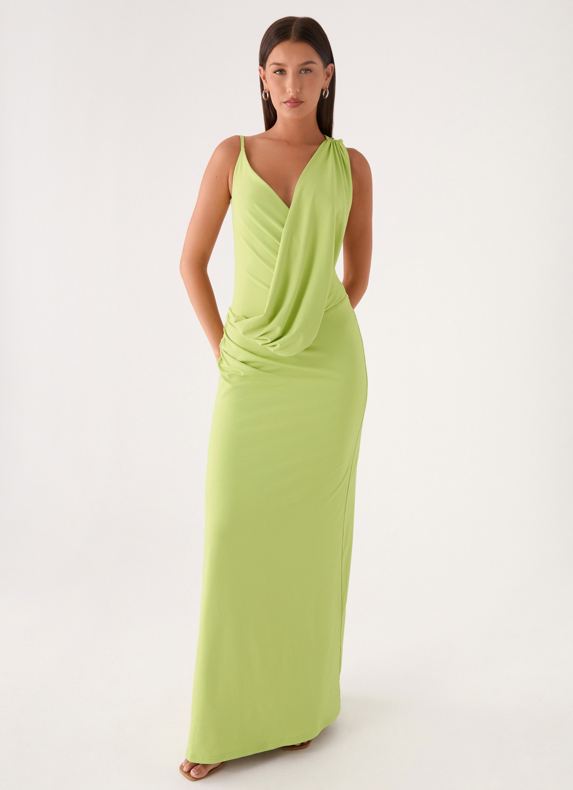 oasis lime green dress Marie Dress Green Oasis – Art Dealer main image 0