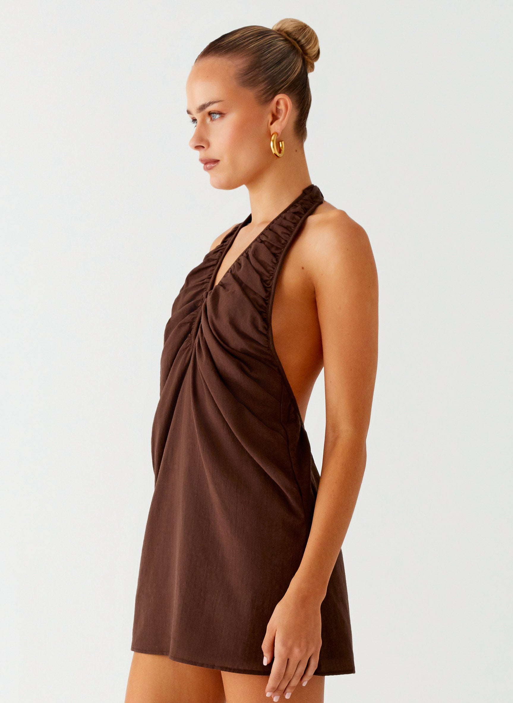 Jepsen Cotton Halter Mini Dress