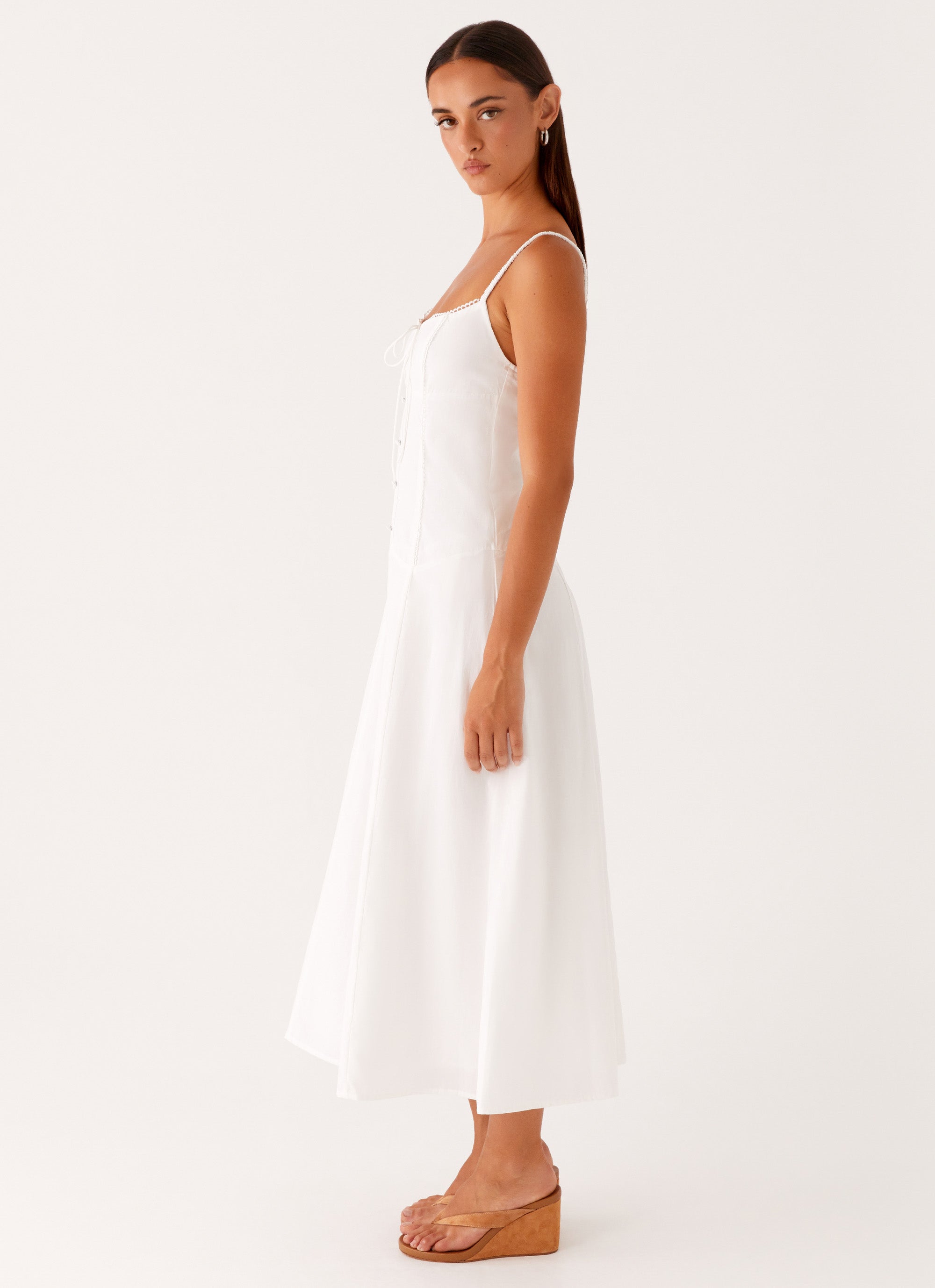 Joyful Midi Dress - White Peppermayo US Joyful Midi Dress - White Peppermayo US
