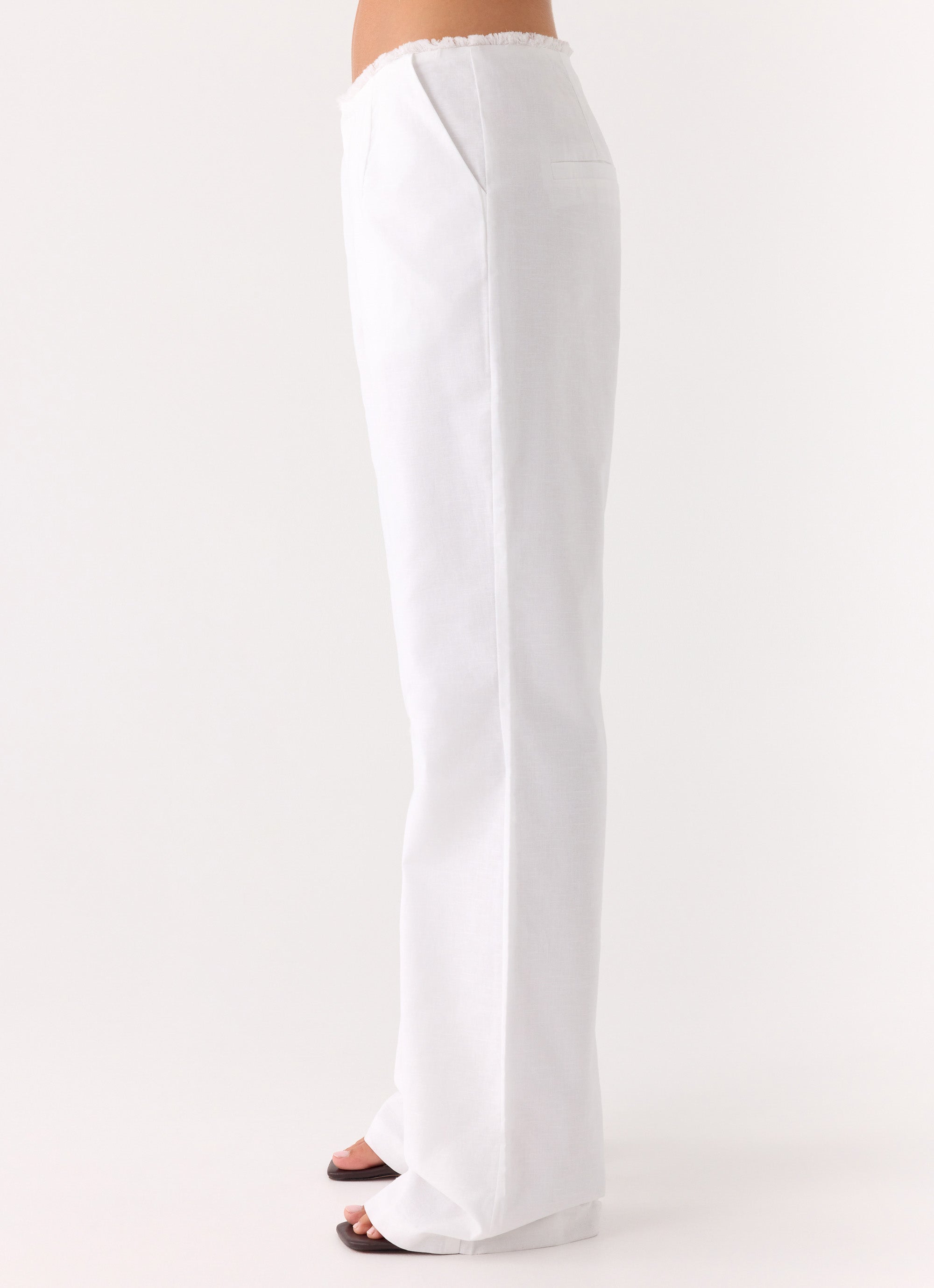 Josephina Linen Pant - White White / US 18 Josephina Linen Pant - White White / US 18