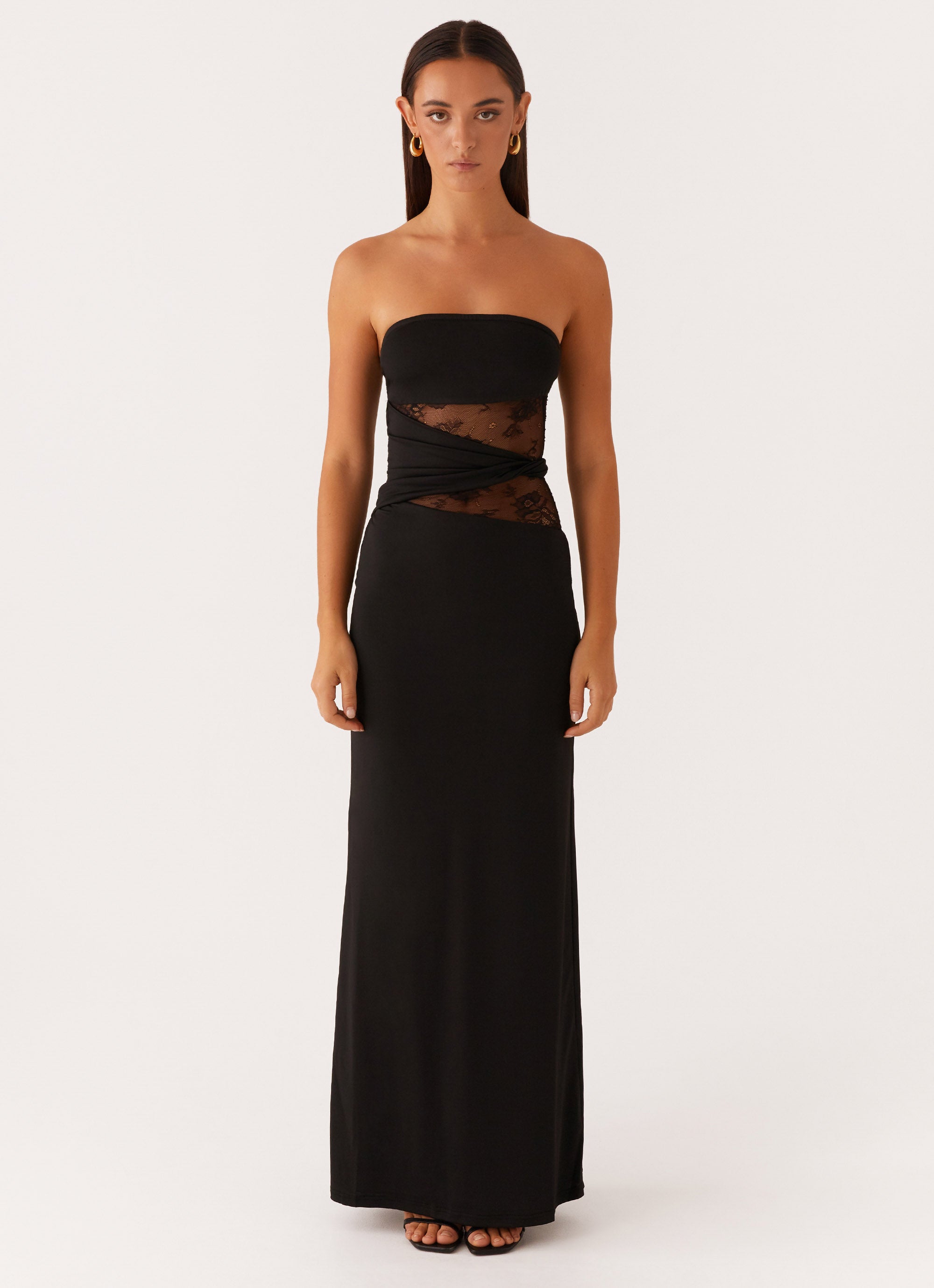 Karma Strapless Maxi Dress - Black Black / US 14 Karma Strapless Maxi Dress - Black Black / US 14