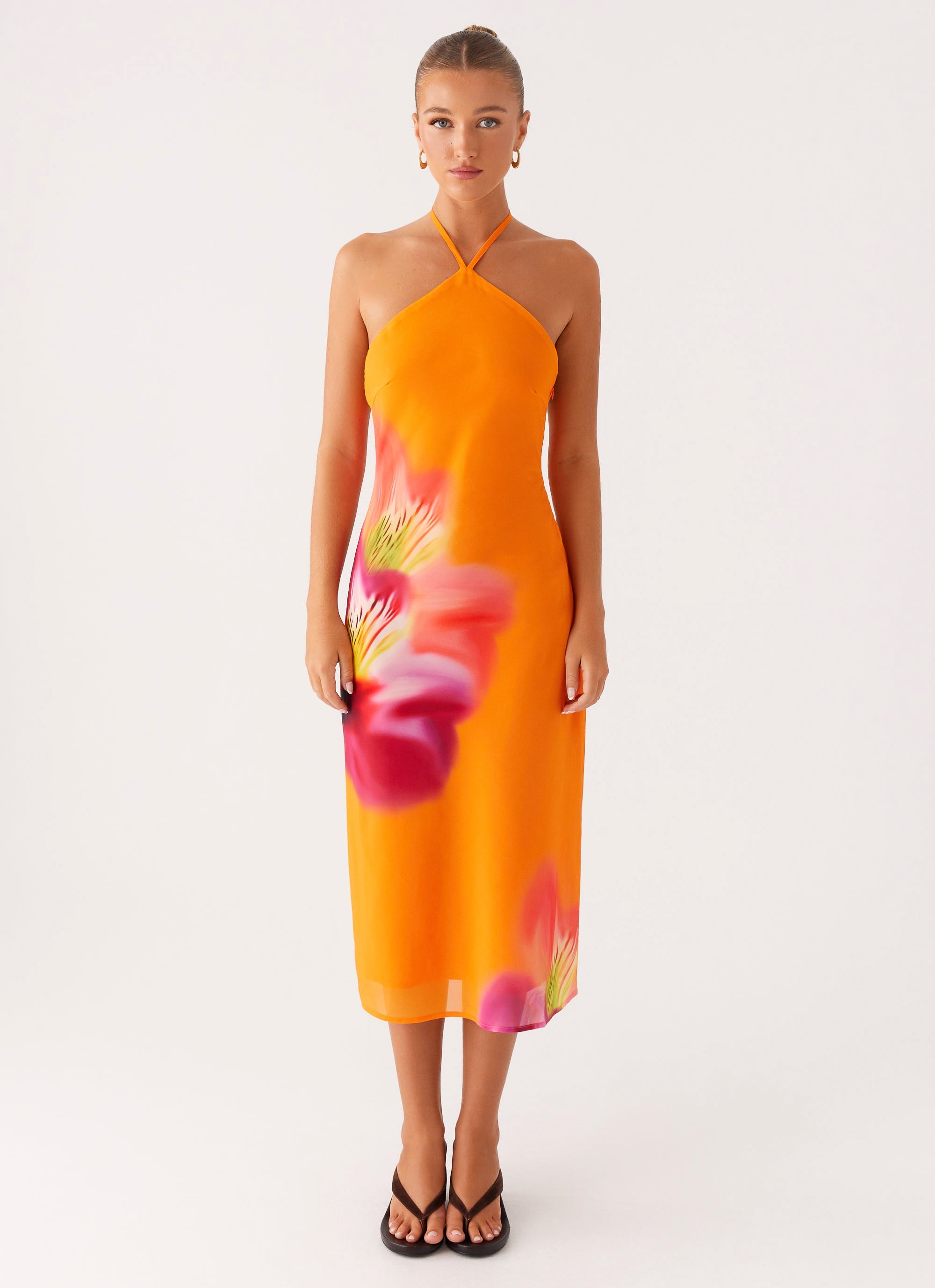 Kea Midi Dress - Orange Tropical Kea Midi Dress - Orange Tropical
