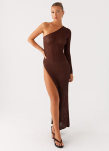 Kerri Knit Maxi Dress Dark Chocolate 3