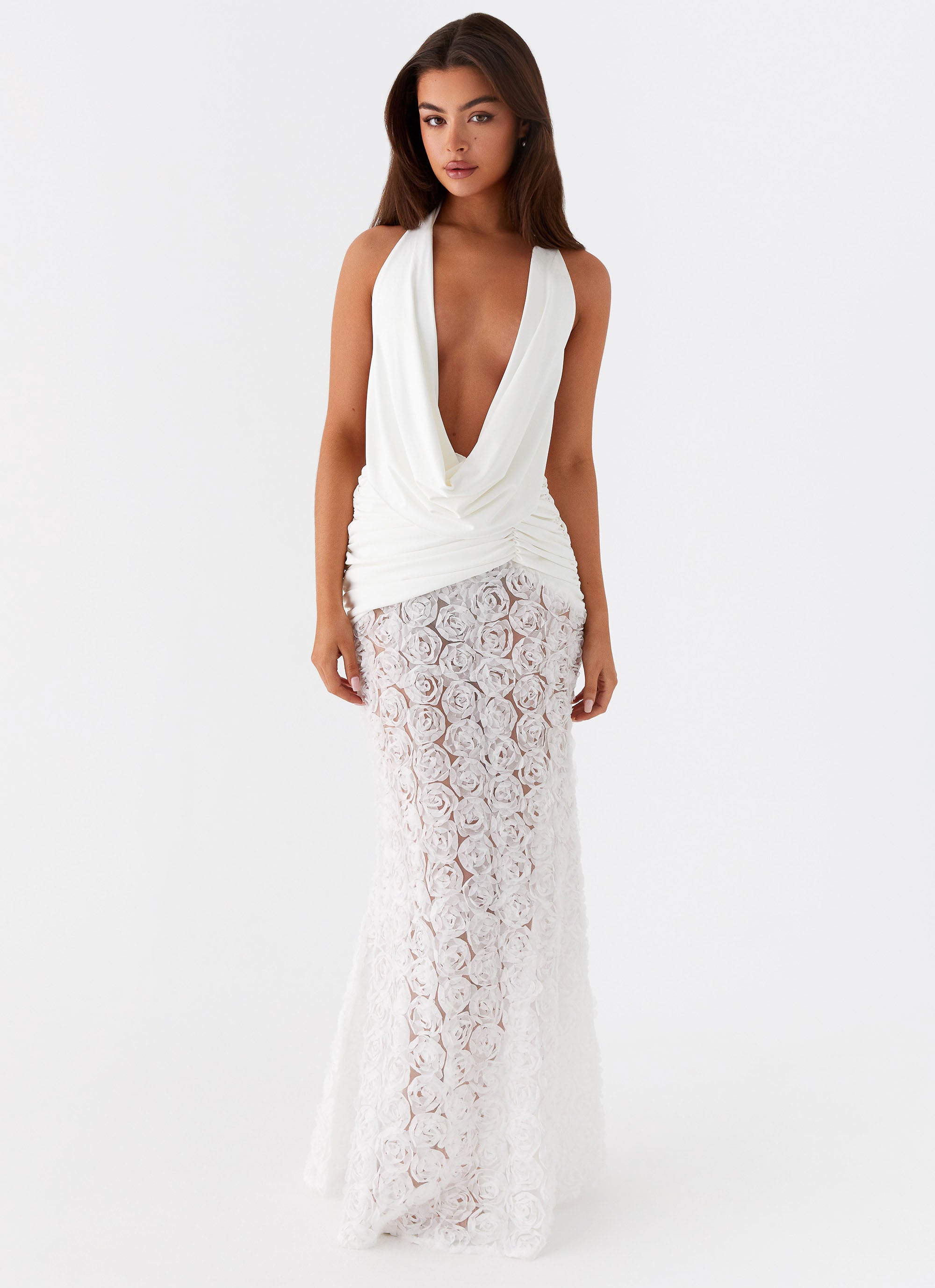 Kita Textured Maxi Dress - White Kita Textured Maxi Dress - White