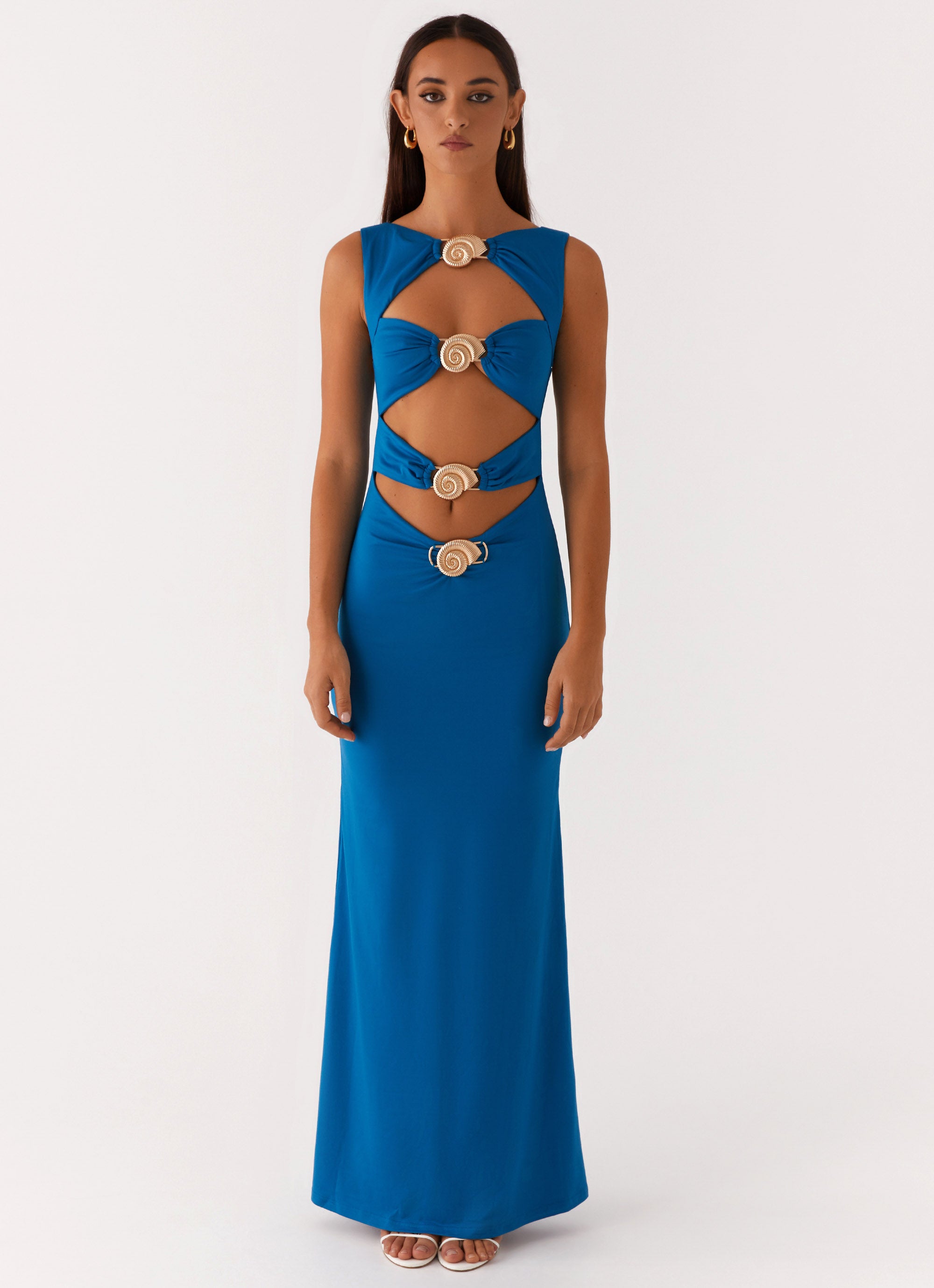 Lagoon Cut Out Maxi Dress - Royal Blue Peppermayo US Lagoon Cut Out Maxi Dress - Royal Blue Peppermayo US