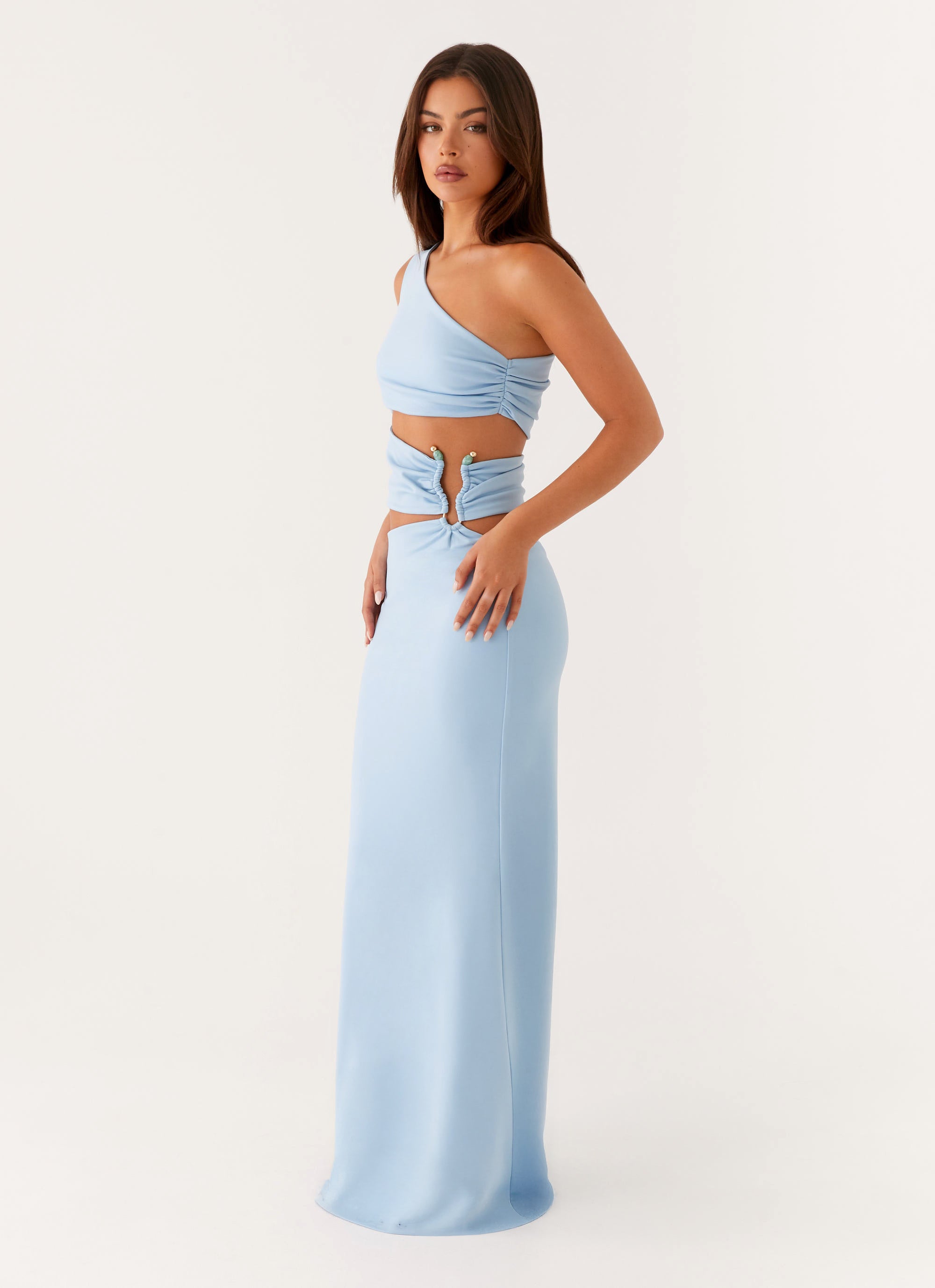 Laylani Cut Out Maxi Dress - Blue Laylani Cut Out Maxi Dress - Blue