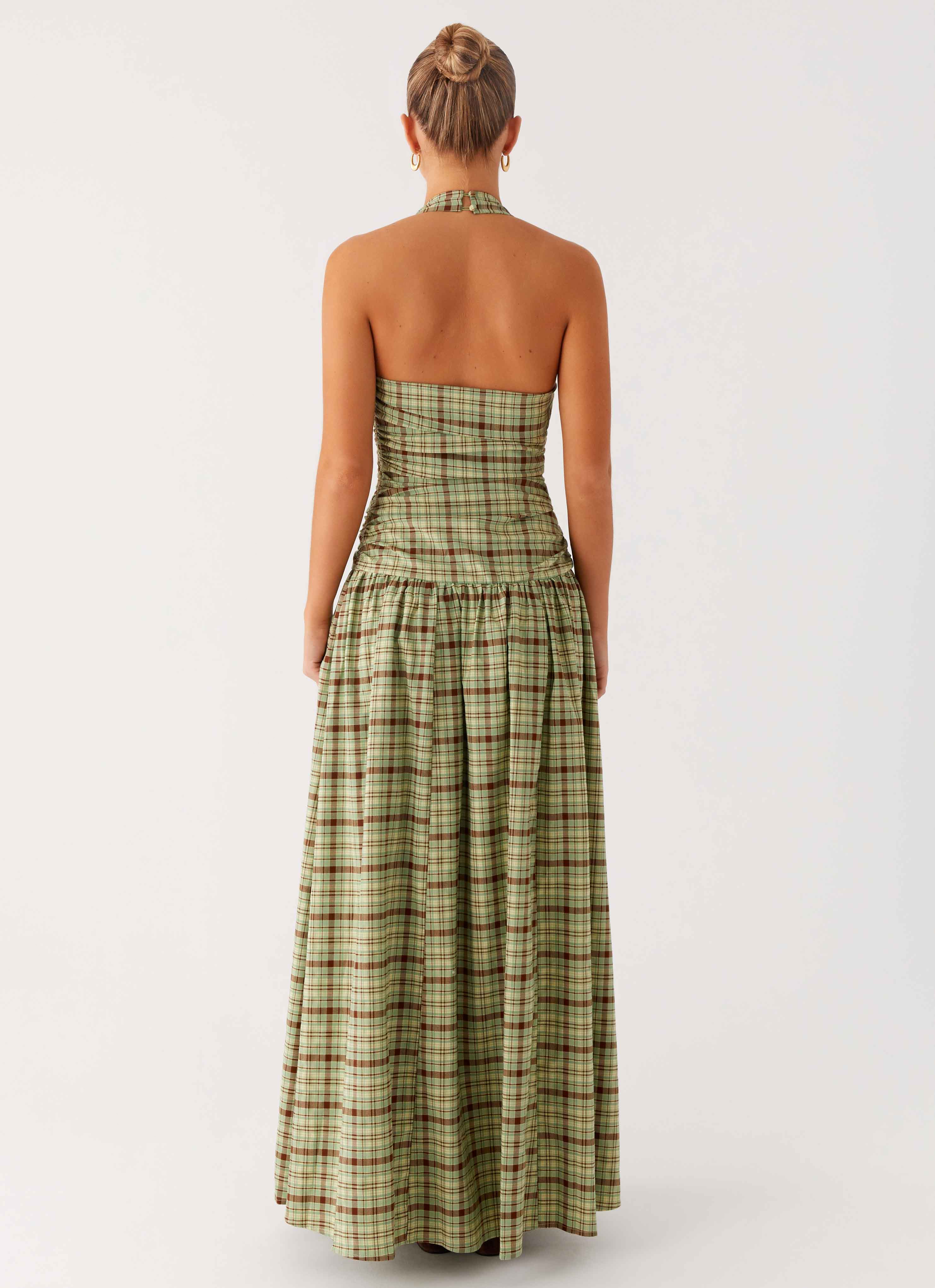 Lilith Maxi Dress - Forest Plaid – Peppermayo US