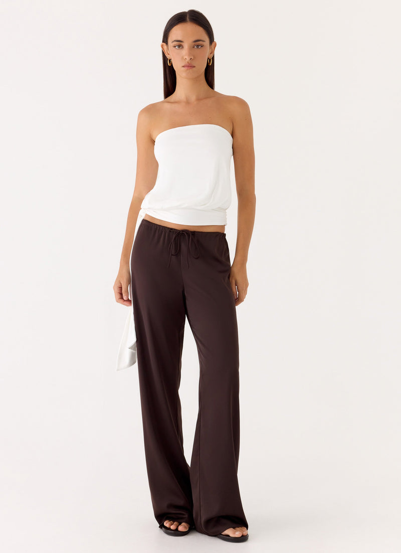 Livia Strapless Top - White