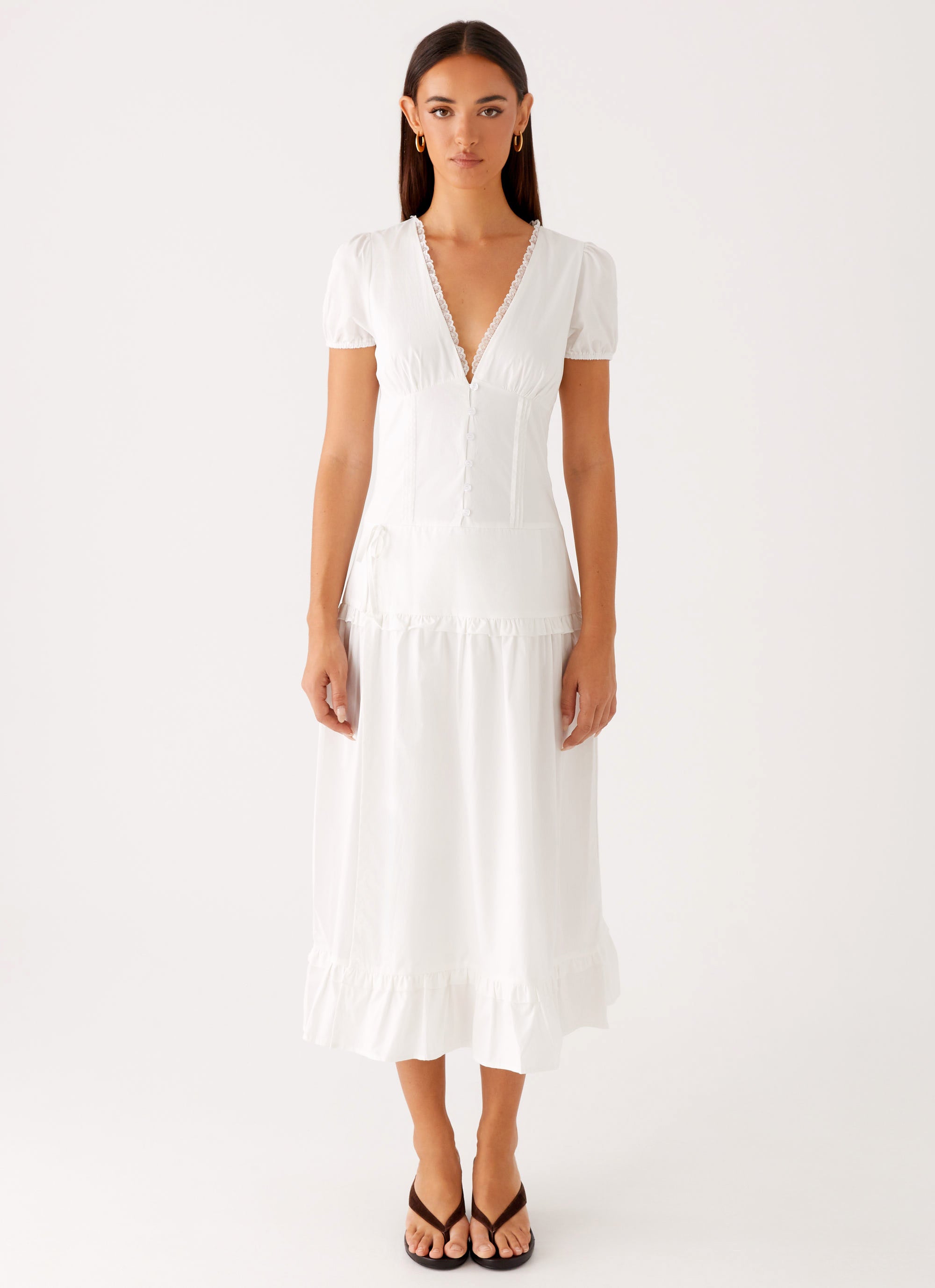 London Midi Dress - White London Midi Dress - White