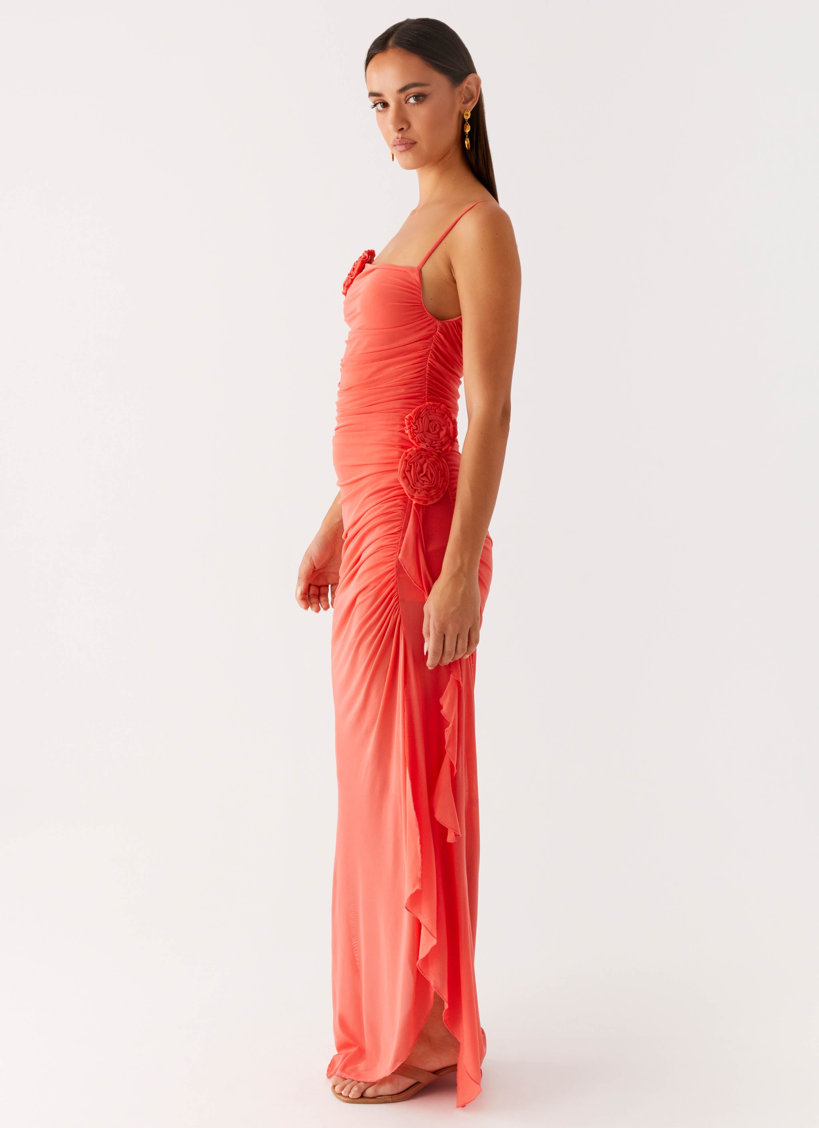 LouAna Maxi Dress - Coral Coral / US 8 LouAna Maxi Dress - Coral Coral / US 8