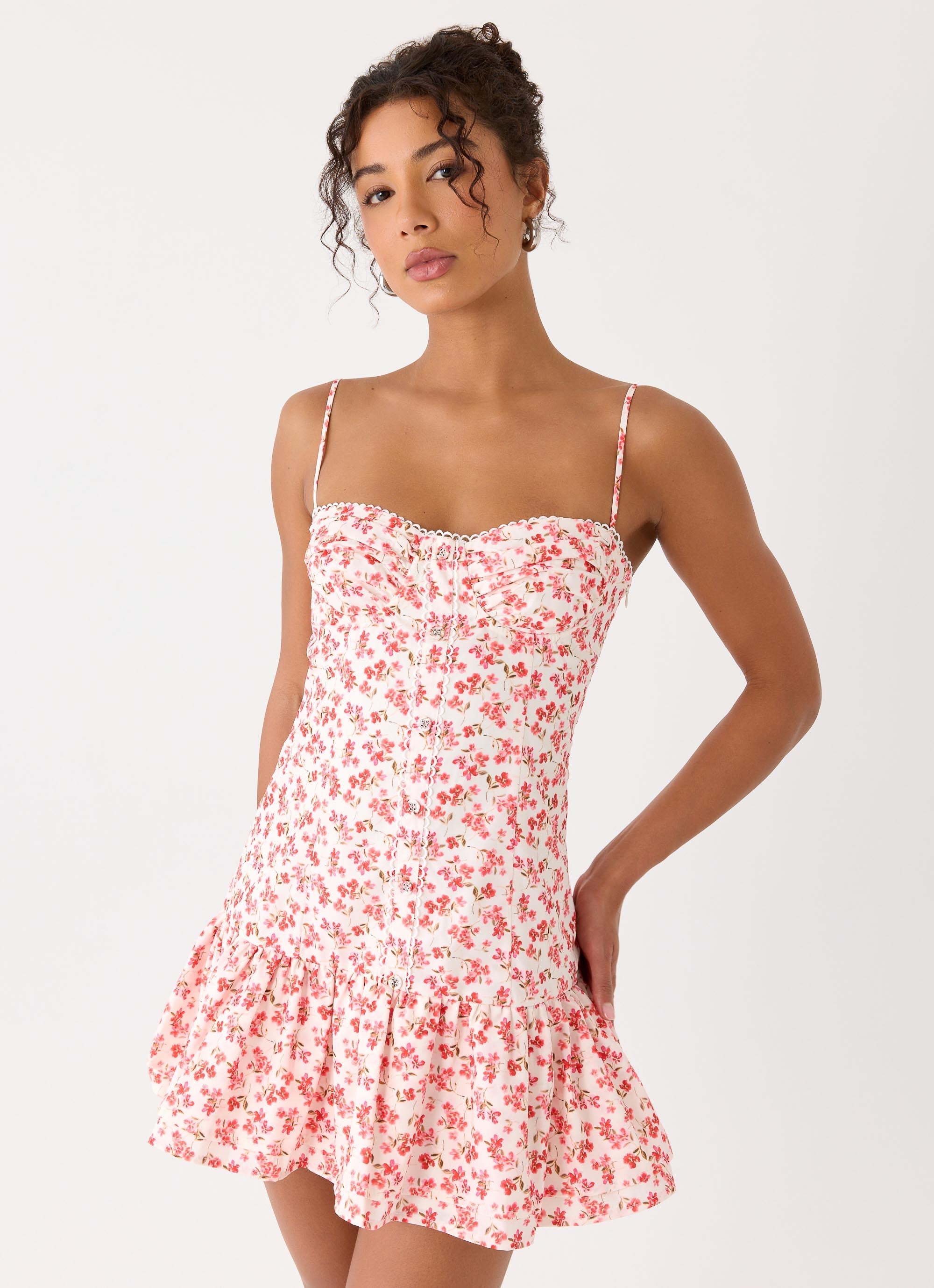 nicoletta mini dress light pink Sienna Satin Mini Dress - Light Pink