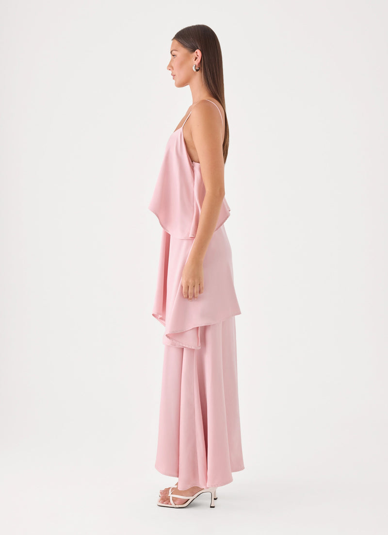 Lucy Tiered Maxi Dress - Soft Pink