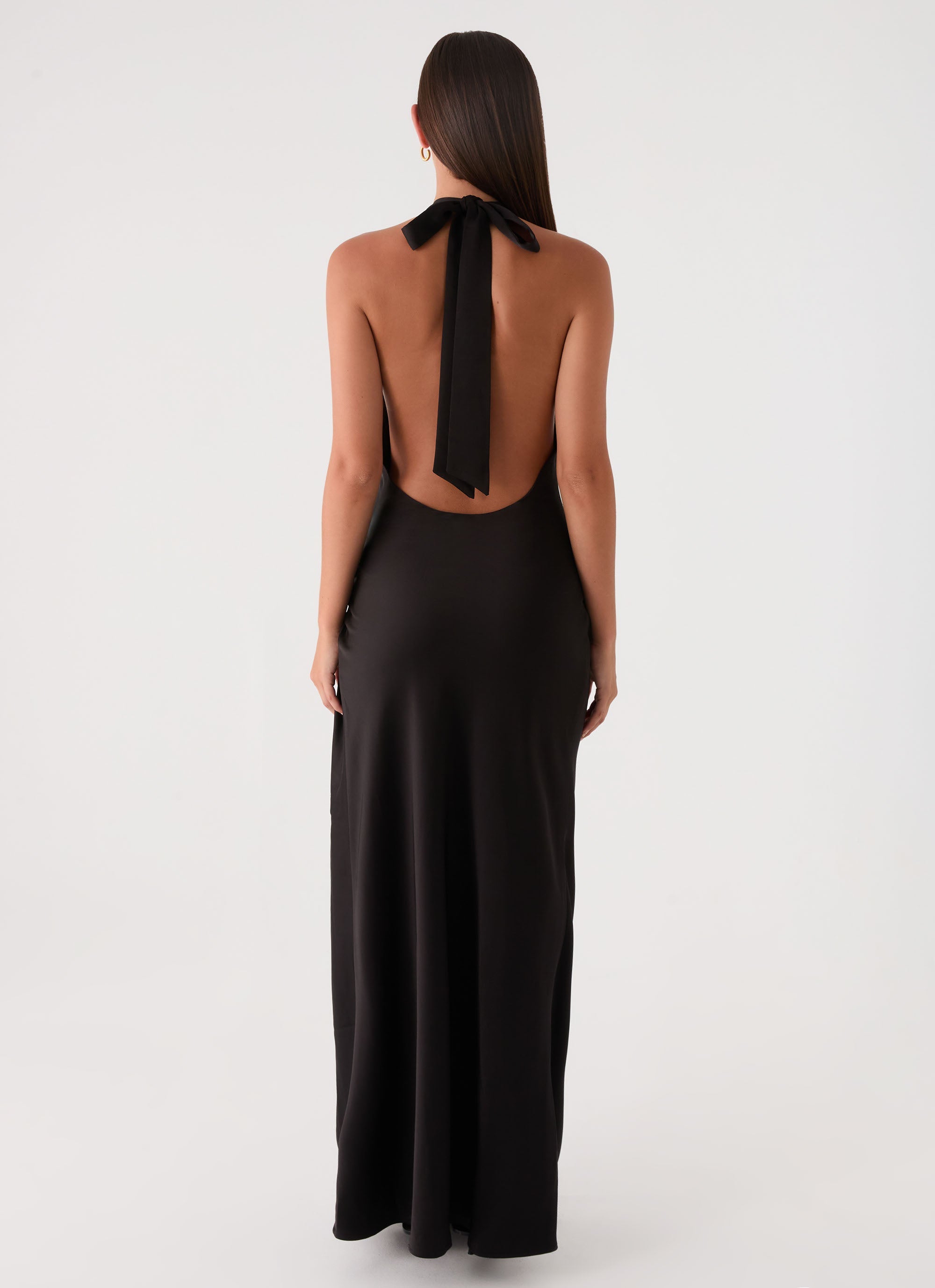 black halter maxi dress Lumae Halter Maxi Dress