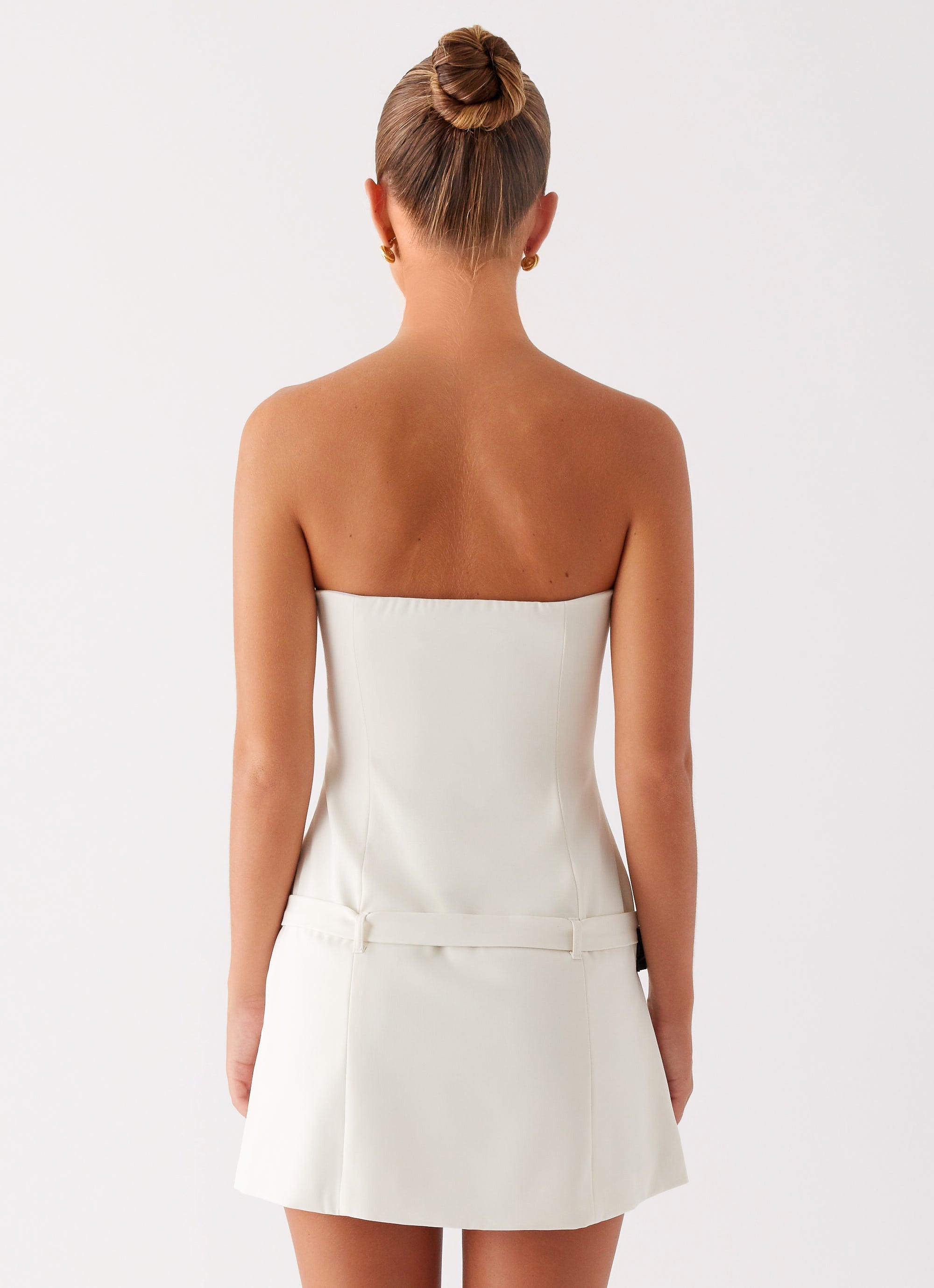 Lume Strapless Mini Dress - Ivory Ivory / US 16 Lume Strapless Mini Dress - Ivory Ivory / US 16