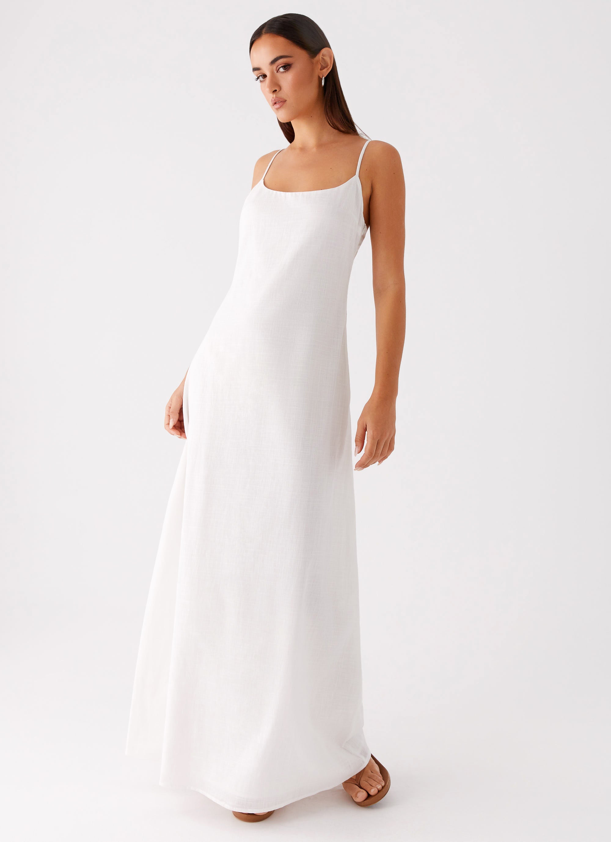 Madeleine Scoop Neck Maxi Dress - Off White Off White / US 8 Madeleine Scoop Neck Maxi Dress - Off White Off White / US 8
