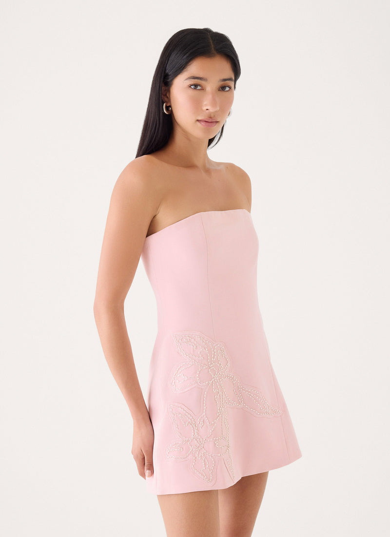 Marta Strapless Mini Dress - Soft Pink