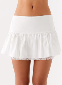 Mavis Mini Skirt White 3 Peppermayo