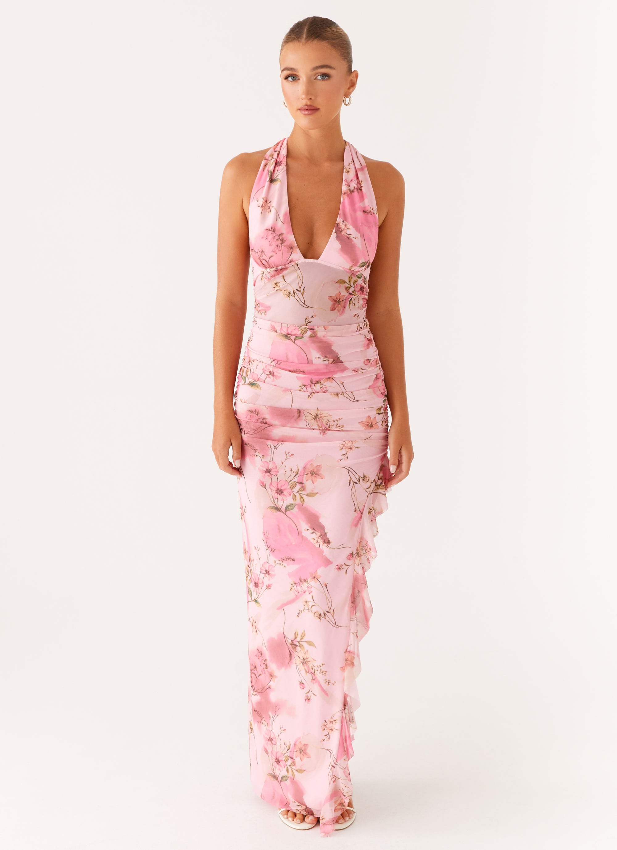 womens halter maxi dress Micca Halter Maxi Dress