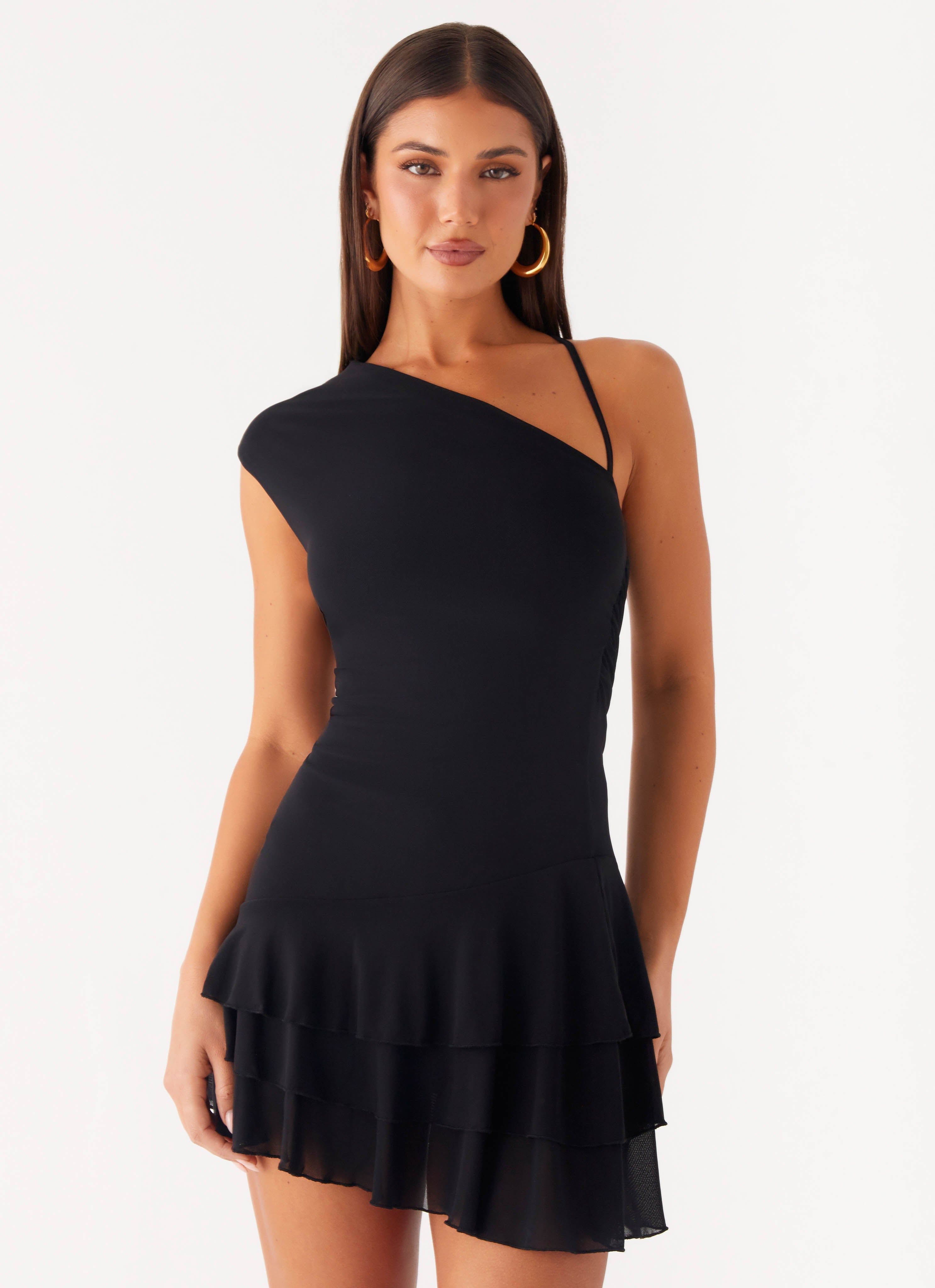 peppermayo black mini dress Echo Mini Dress