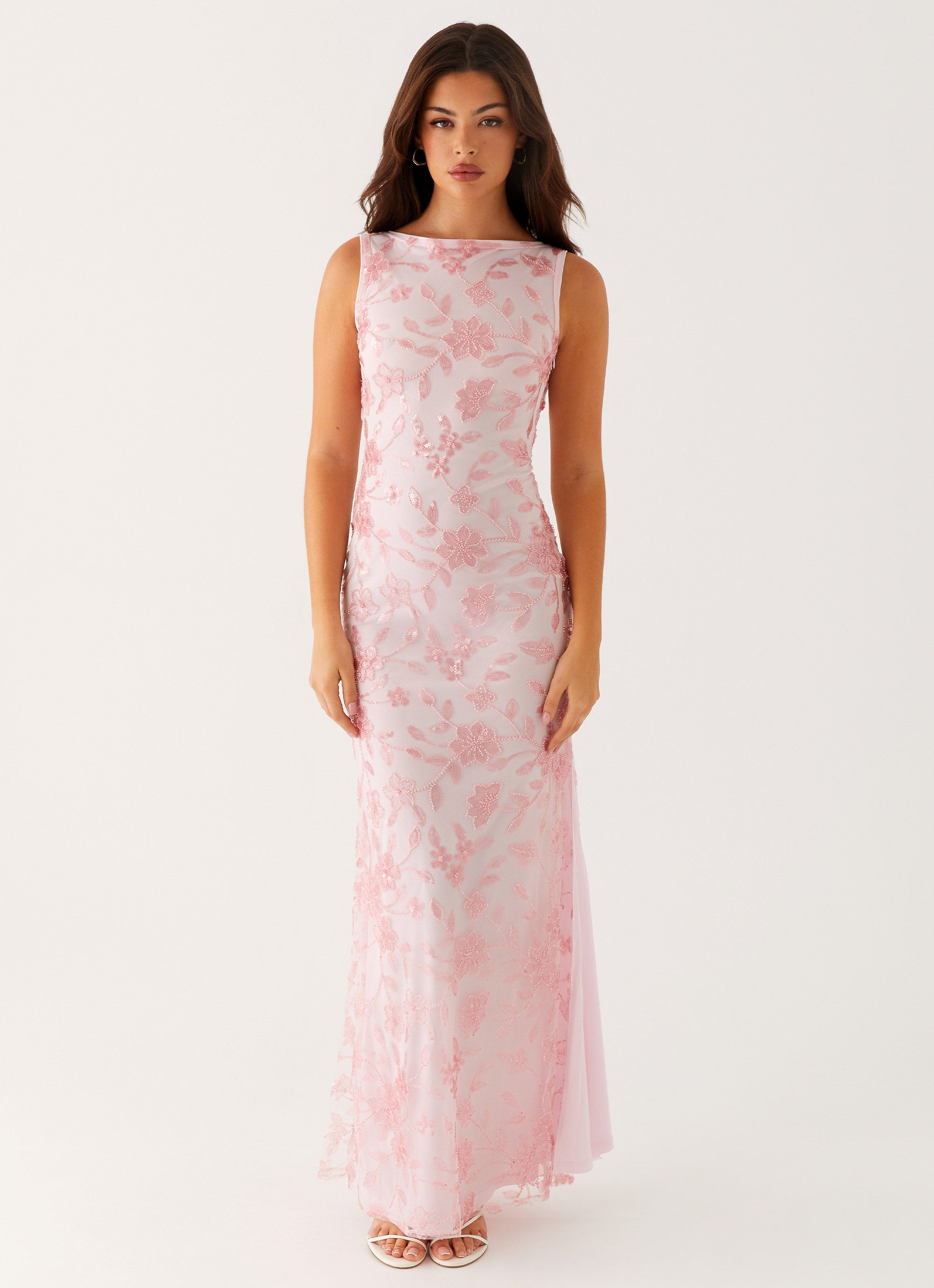 Moorey High Neck Maxi Dress - Pink Peppermayo US Moorey High Neck Maxi Dress - Pink Peppermayo US