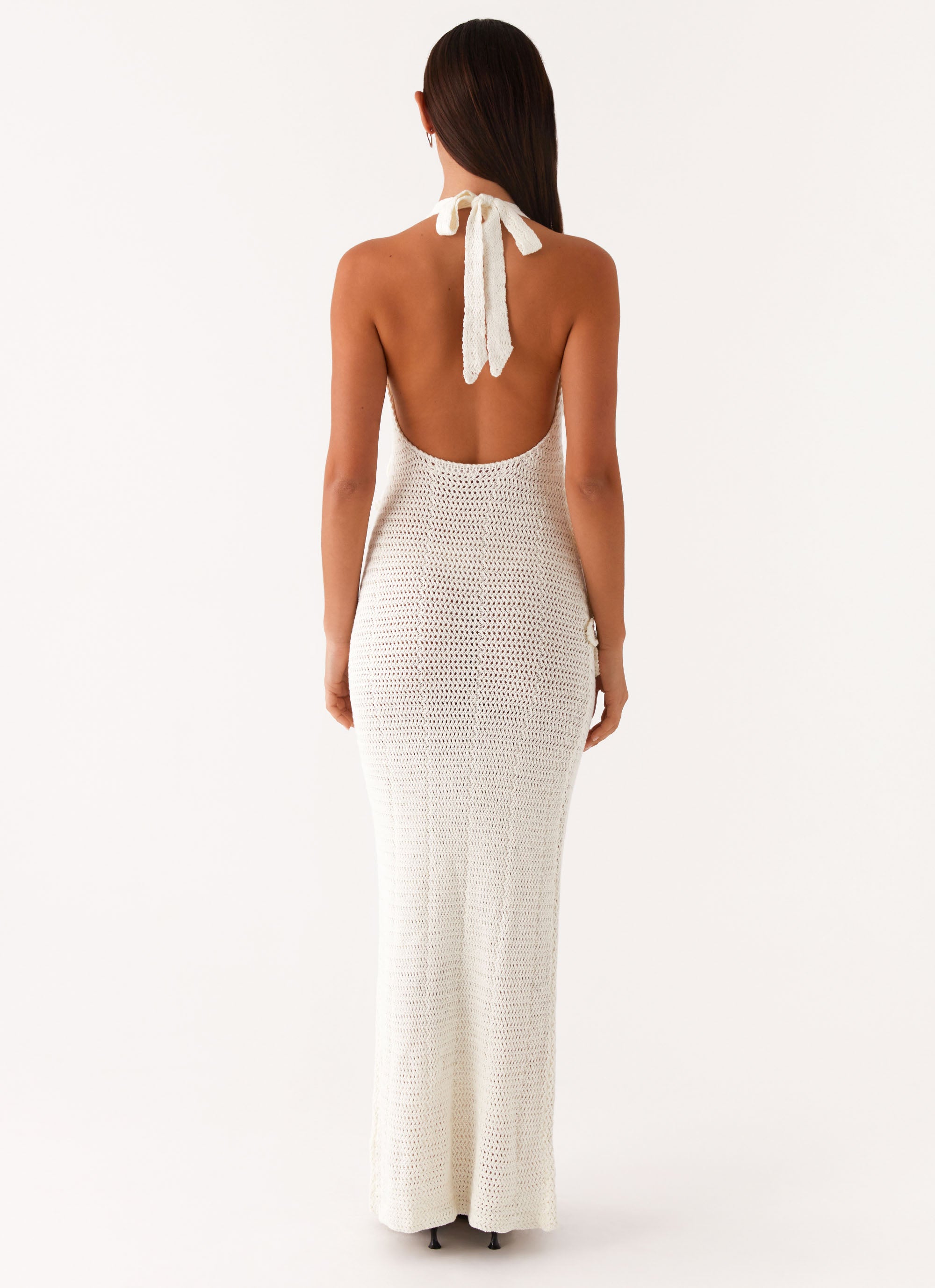 Novalee Flower Crochet Maxi Dress - Ivory Ivory / M-L Novalee Flower Crochet Maxi Dress - Ivory Ivory / M-L