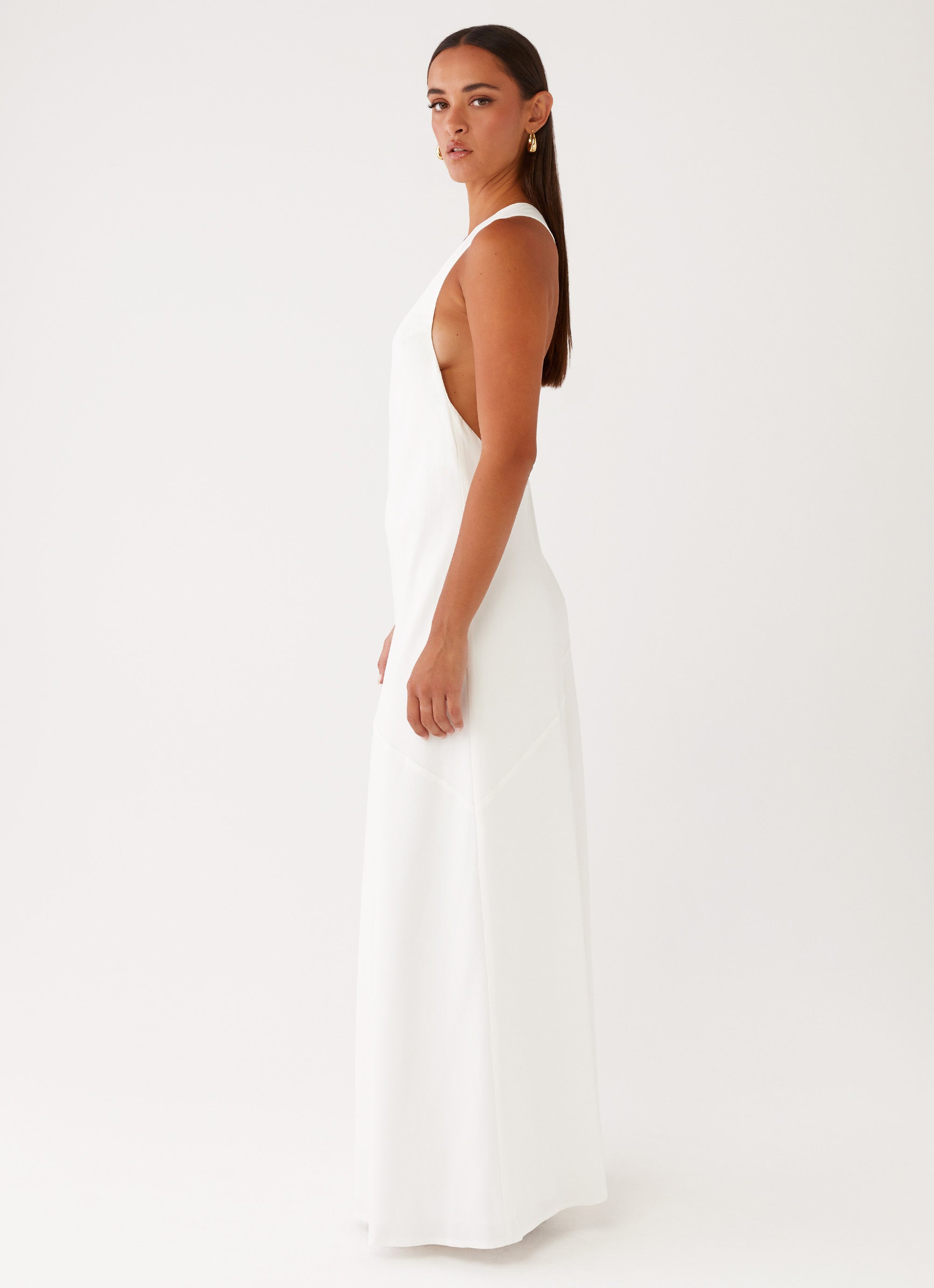 Oaklyn One Shoulder Maxi Dress - Ivory Oaklyn One Shoulder Maxi Dress - Ivory