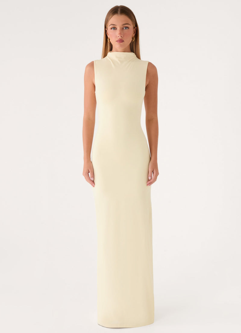 On My Time Maxi Dress - Baby Yellow