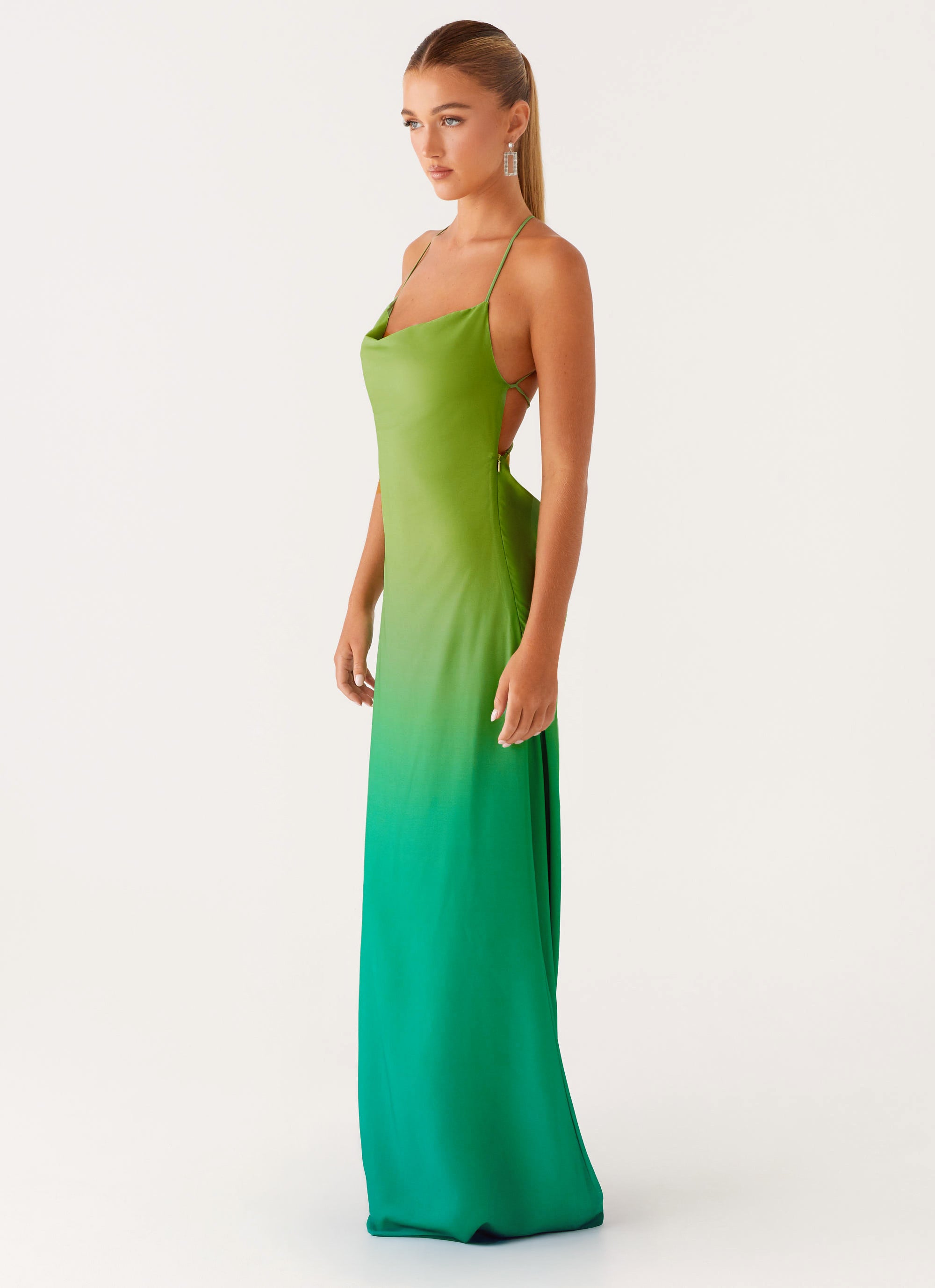 dixie maxi dress green ombre Goddess Ombre Pleated Maxi Dress Green
