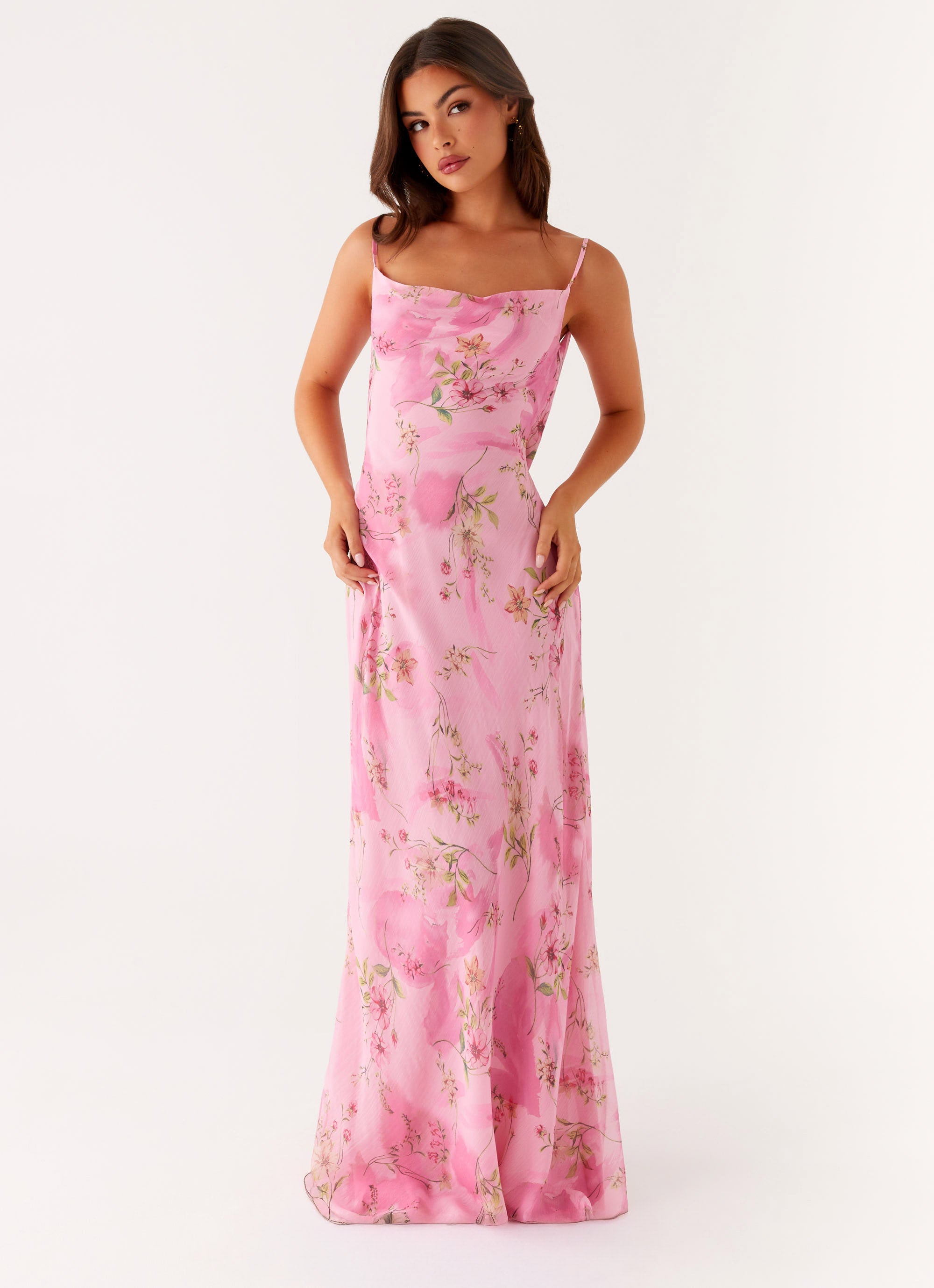 Orlando Maxi Dress - Pink Floral Print Peppermayo US Orlando Maxi Dress - Pink Floral Print Peppermayo US
