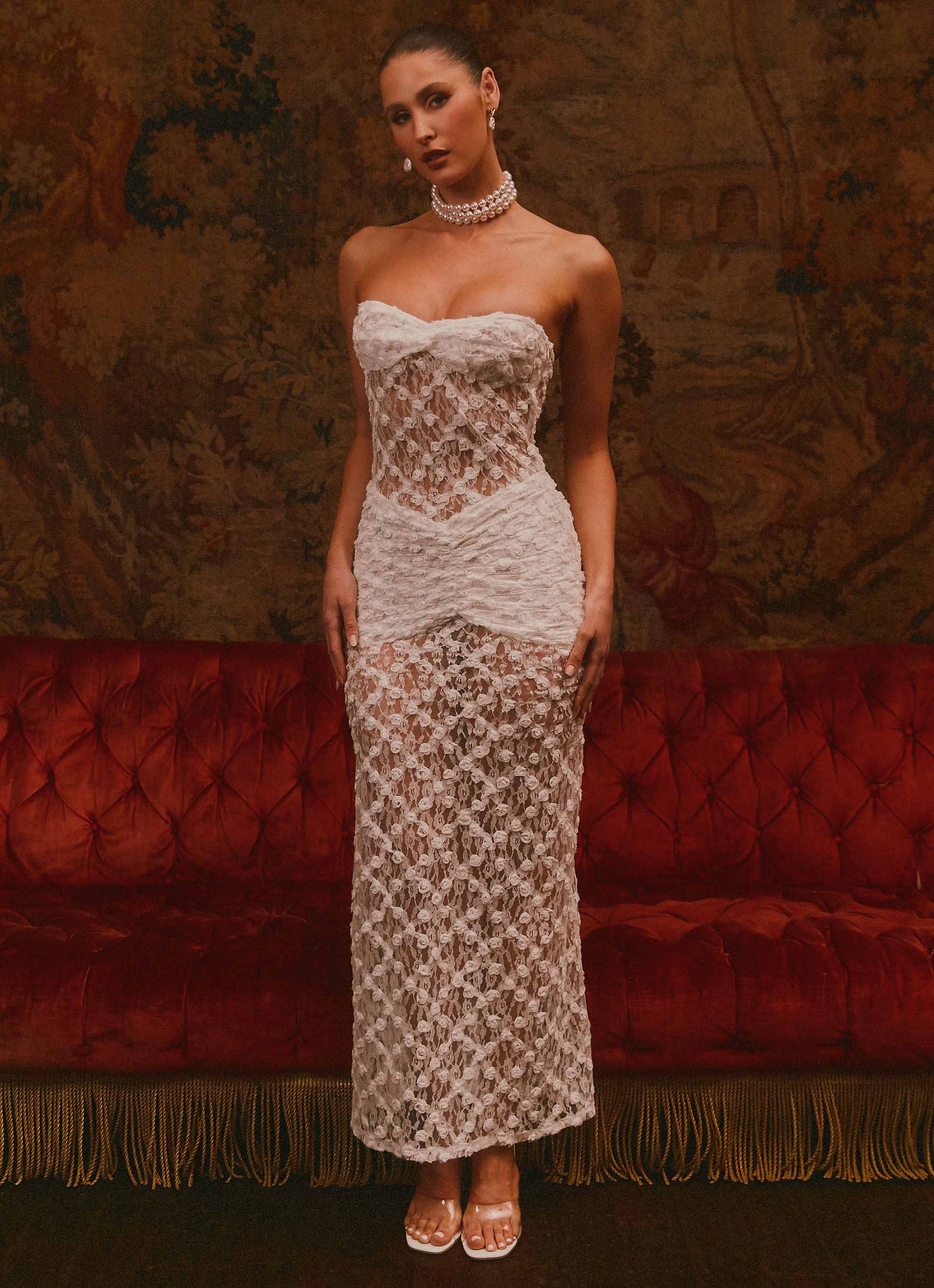 Ottilie Lace Maxi Dress - White Peppermayo US Ottilie Lace Maxi Dress - White Peppermayo US