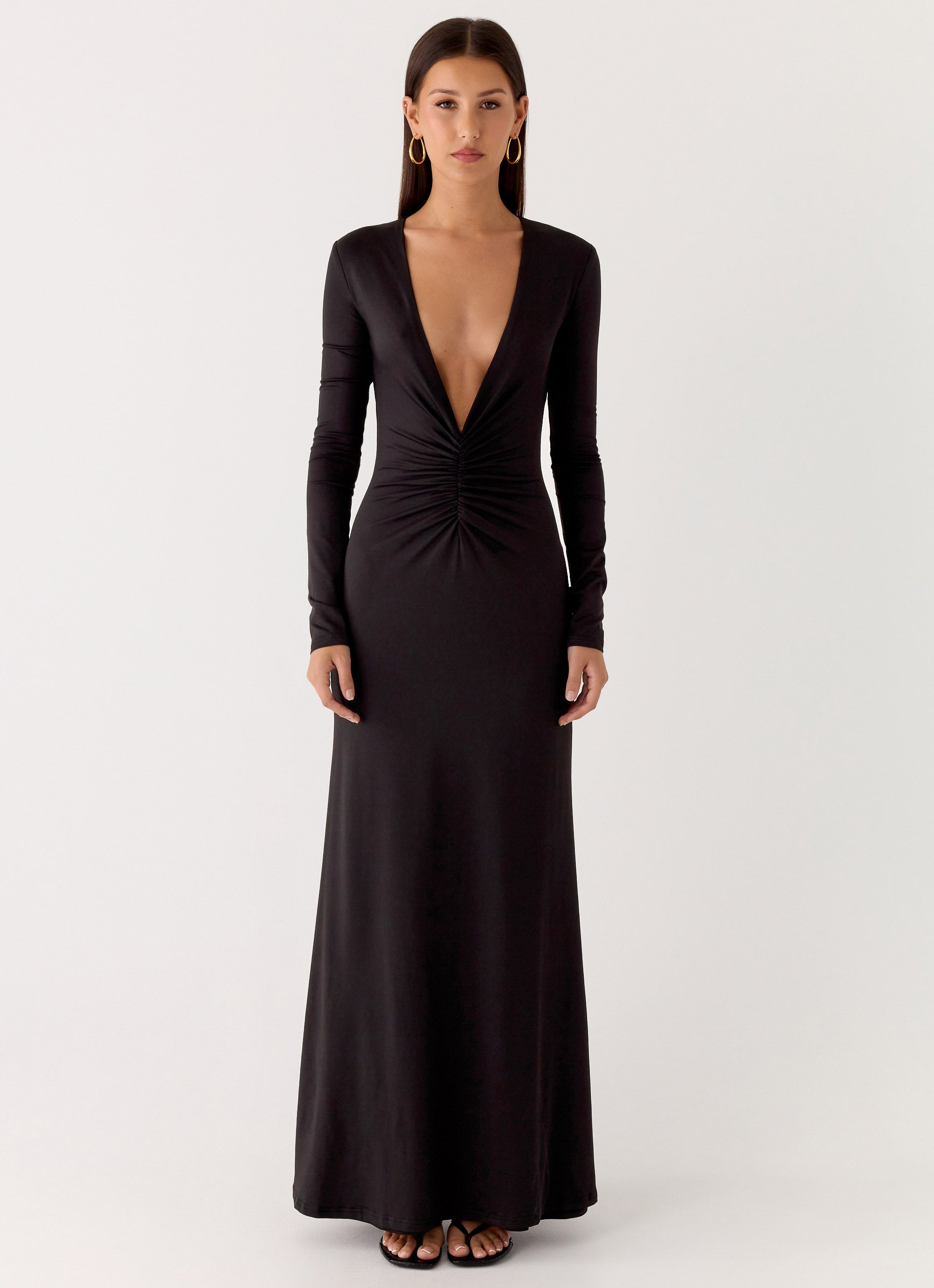 Palm Haze Maxi Dress - Black Black / US 18 Palm Haze Maxi Dress - Black Black / US 18