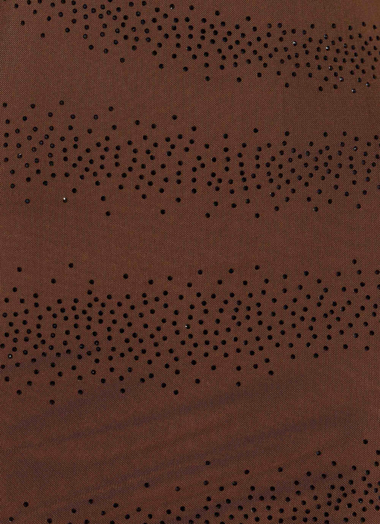 Paloma Days Beaded Scarf Mini Dress - Chocolate