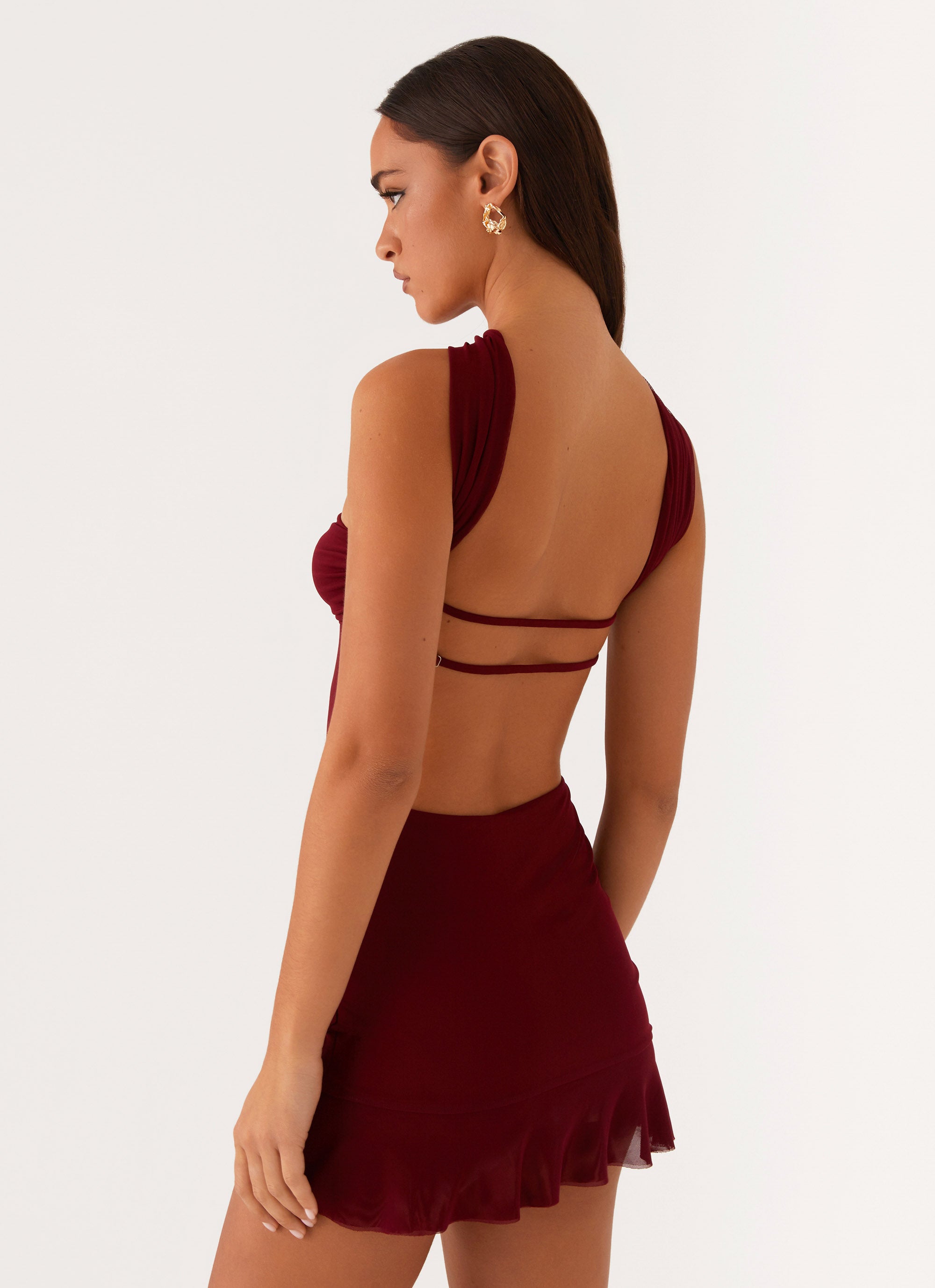 Pari Open Back Mini Dress - Mulberry Peppermayo US Pari Open Back Mini Dress - Mulberry Peppermayo US