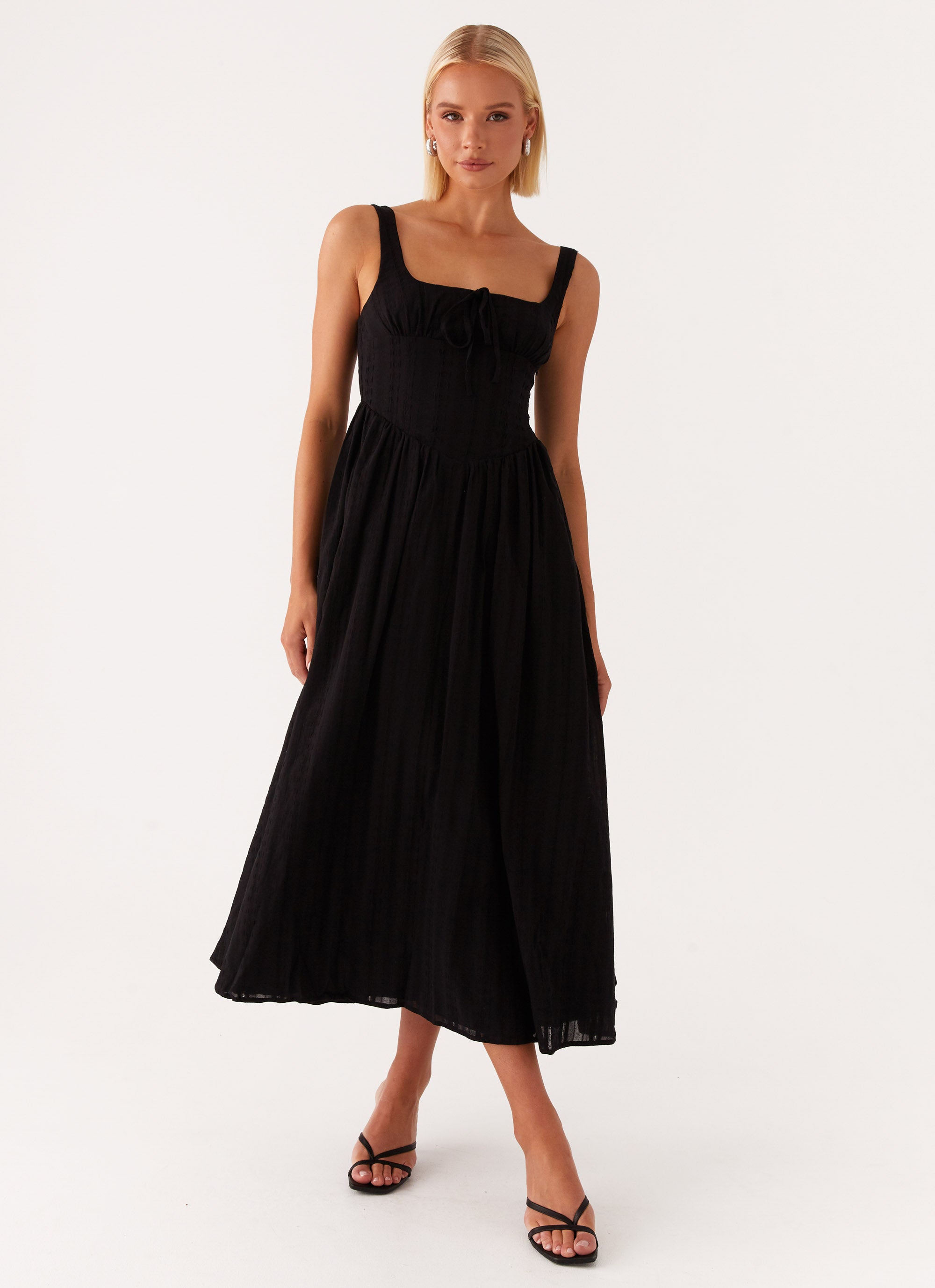 Pascuelle Midi Dress - Black Peppermayo US Pascuelle Midi Dress - Black Peppermayo US