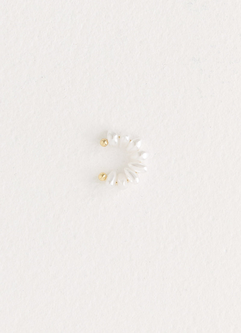 Pearl Drop Ear Cuff - Pearl