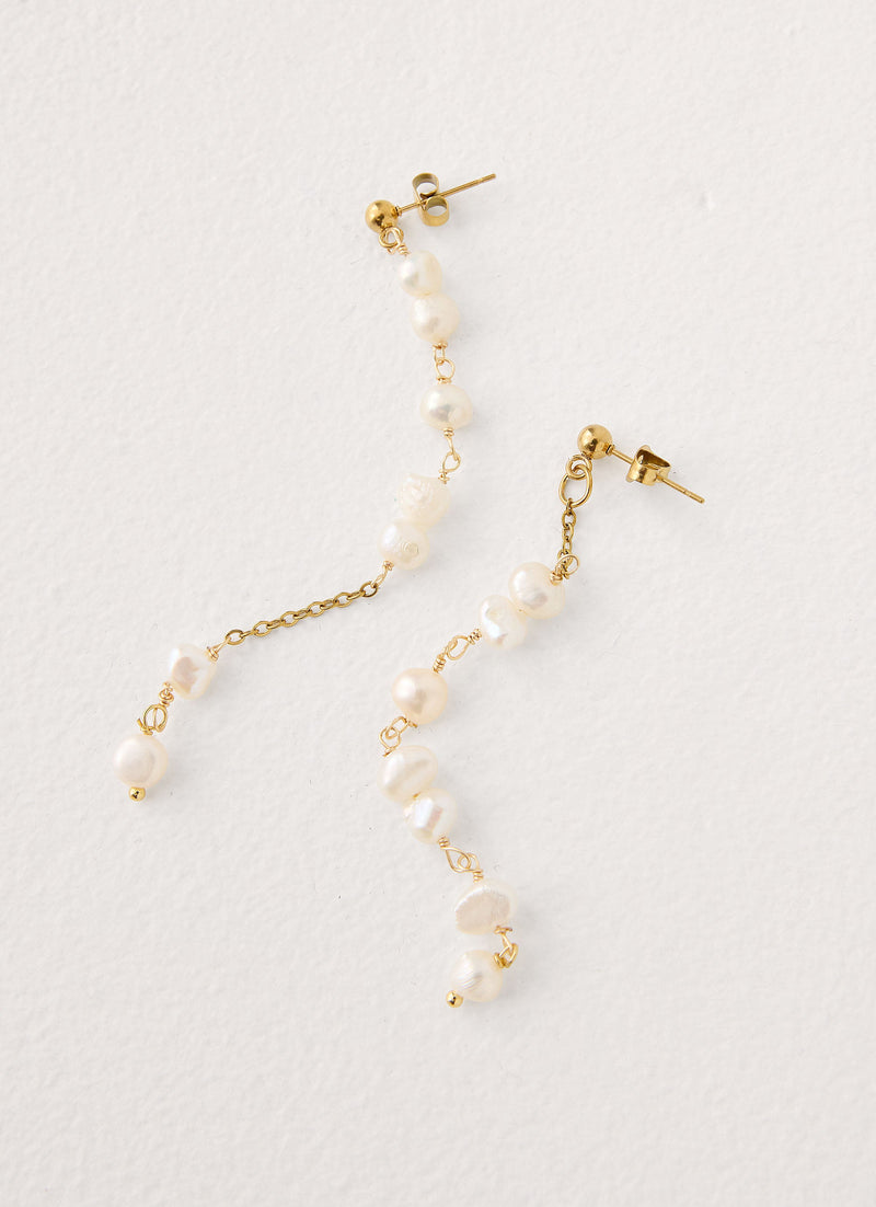 Pearla Earrings - Gold/Pearl