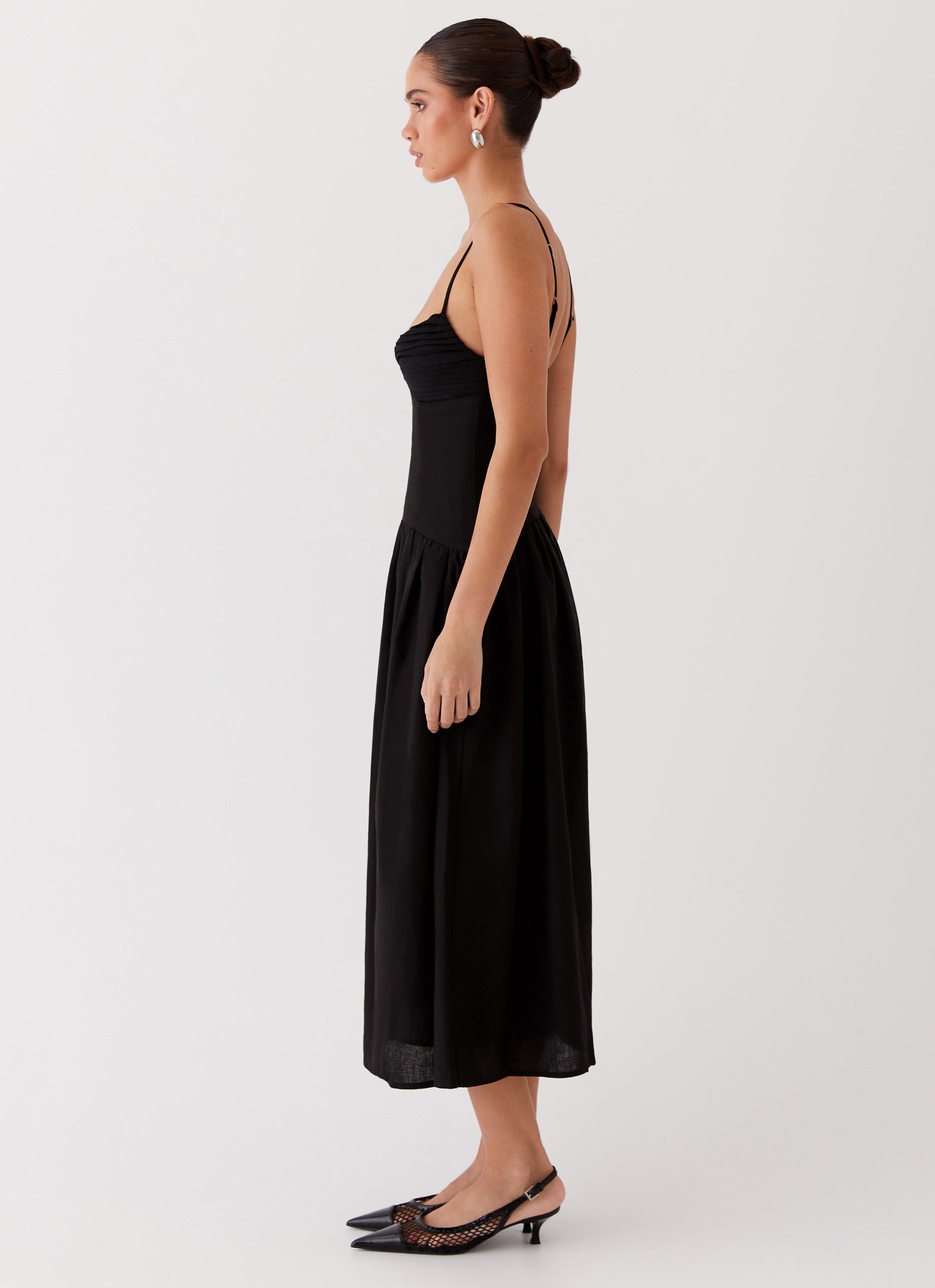 Louvelle Linen Maxi Dress - Black Peppermayo US Louvelle Linen Maxi Dress - Black Peppermayo US